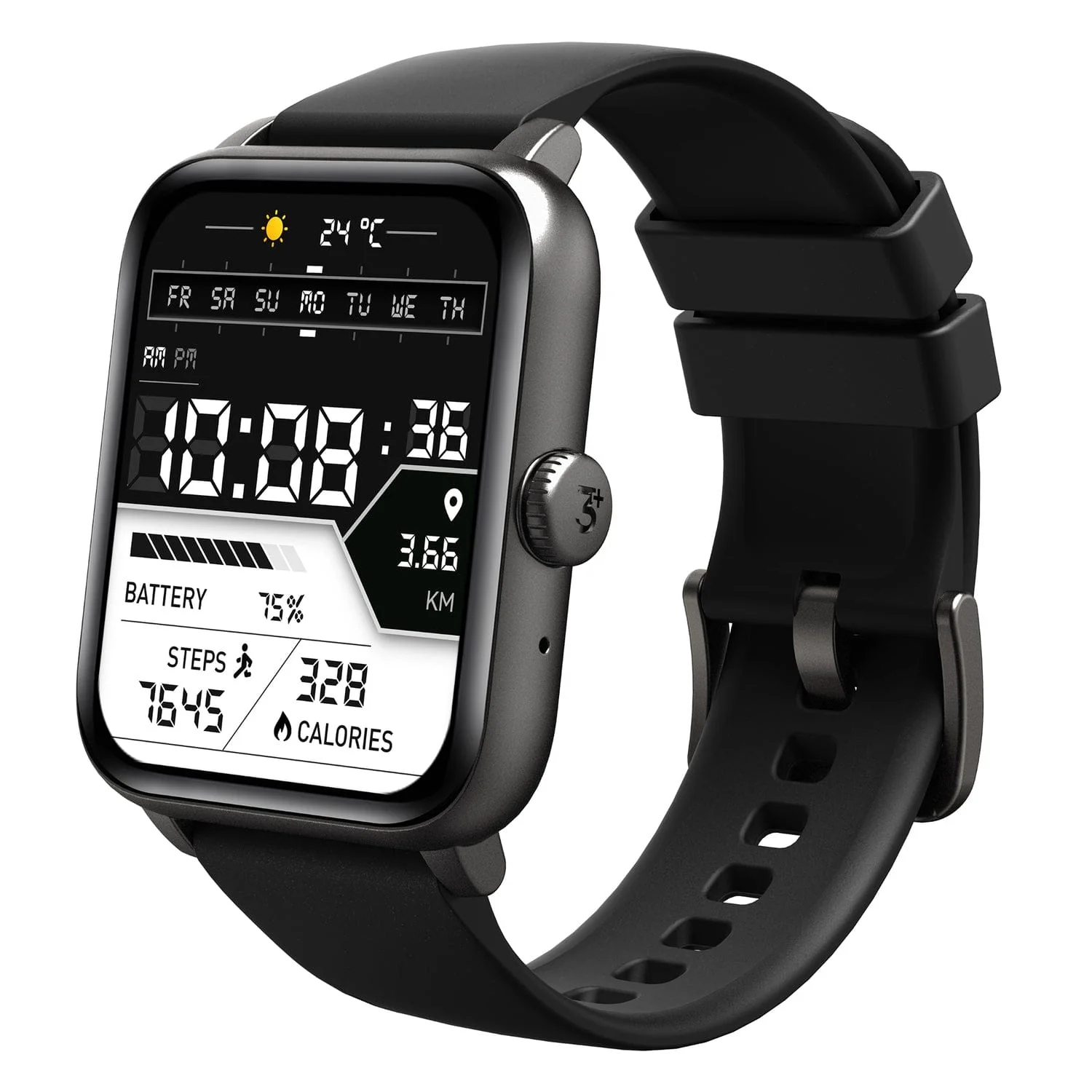 3Plus Vibe Fit Smartwatch with 1.83-In. Color Touch Screen, Bluetooth Calling, Heart Rate/Blood Oxygen/Sleep, 50+ Workouts, and IP68 Water-Resistant - Image 4