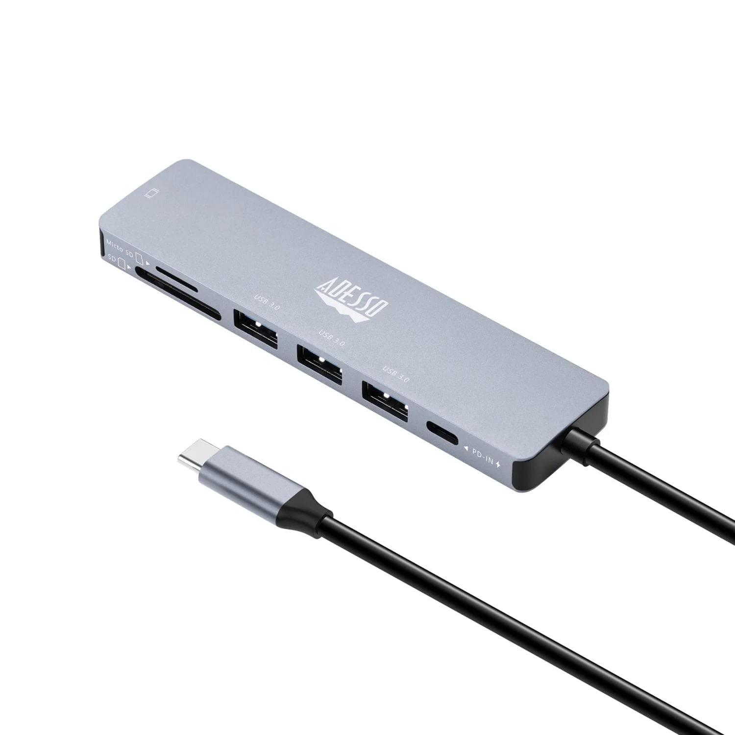 Adesso 7-in-1 CyberHub USB-C Docking Station with 4K HDMI Port, for Laptops - Image 4