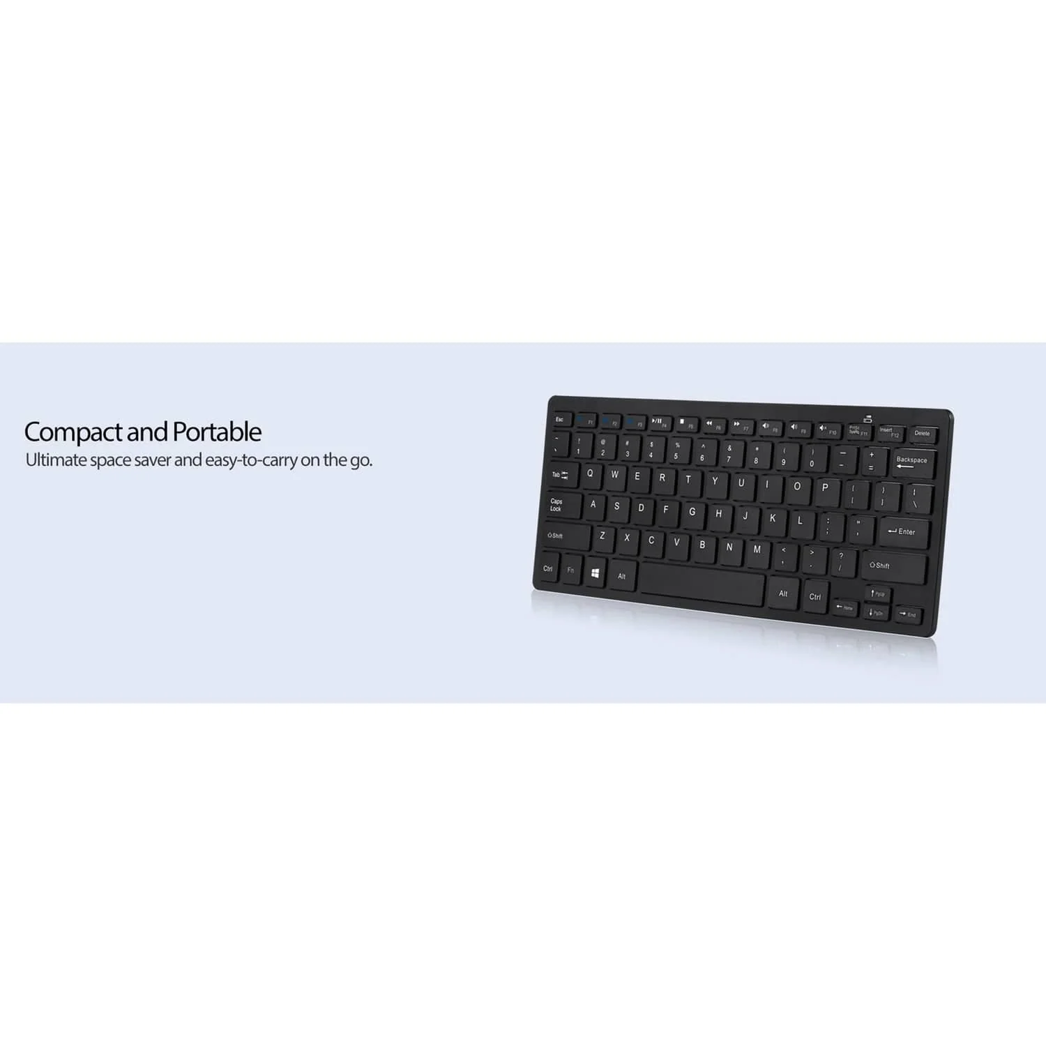 Adesso Bluetooth SlimTouch Computer Keyboard with Scissor Switches, for Windows, Mini - Image 2