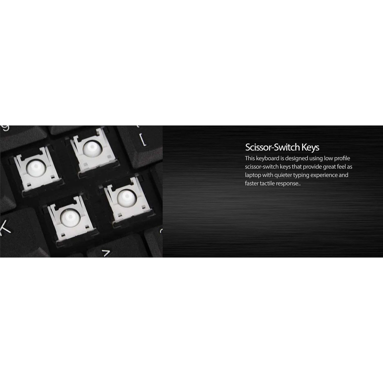 Adesso Bluetooth SlimTouch Computer Keyboard with Scissor Switches, for Windows, Mini - Image 4