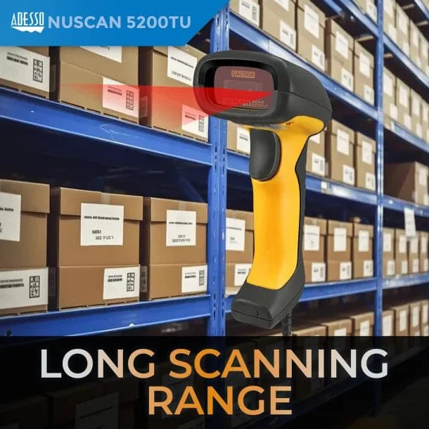 Adesso NuScan 5200T USB 2D Waterproof Industrial Handheld Barcode Scanner - Image 4