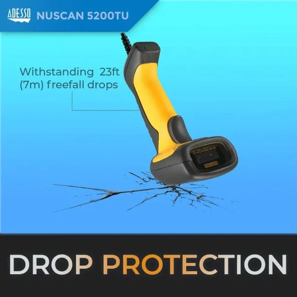 Adesso NuScan 5200T USB 2D Waterproof Industrial Handheld Barcode Scanner - Image 5