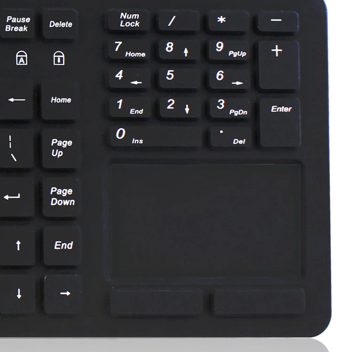 Adesso Wired USB Antimicrobial Waterproof Silicone Touchpad Computer Keyboard, for Windows, Full Size - Image 4