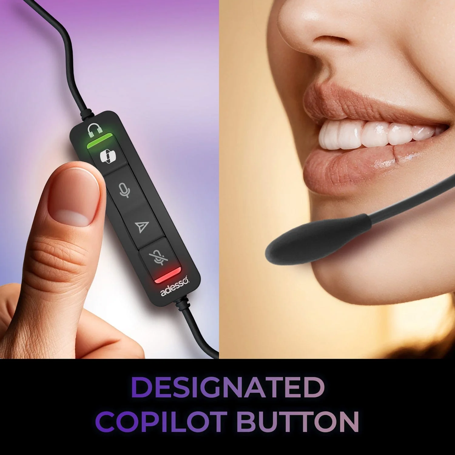 Adesso Xtream P7 AI Copilot Headset with Microphone - Image 4