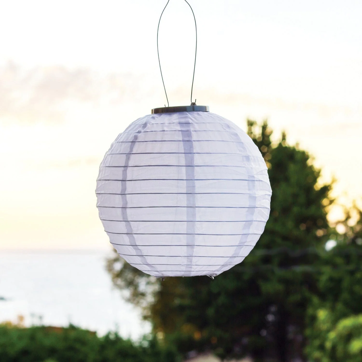 Allsop Home Garden 10-In. Glow Nylon Solar Lantern - Image 4
