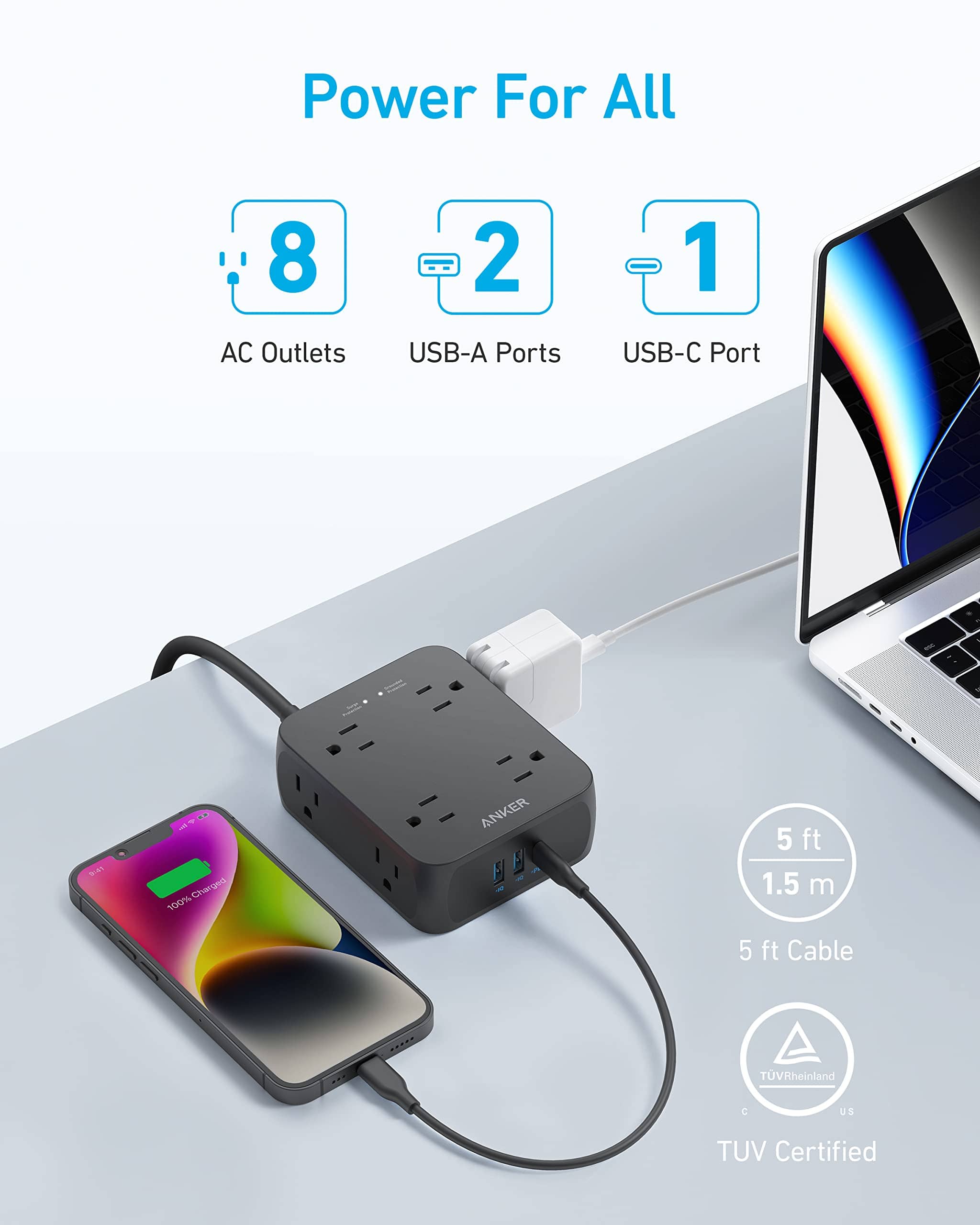 Anker <b>341</b> USB Power Strip - Image 9