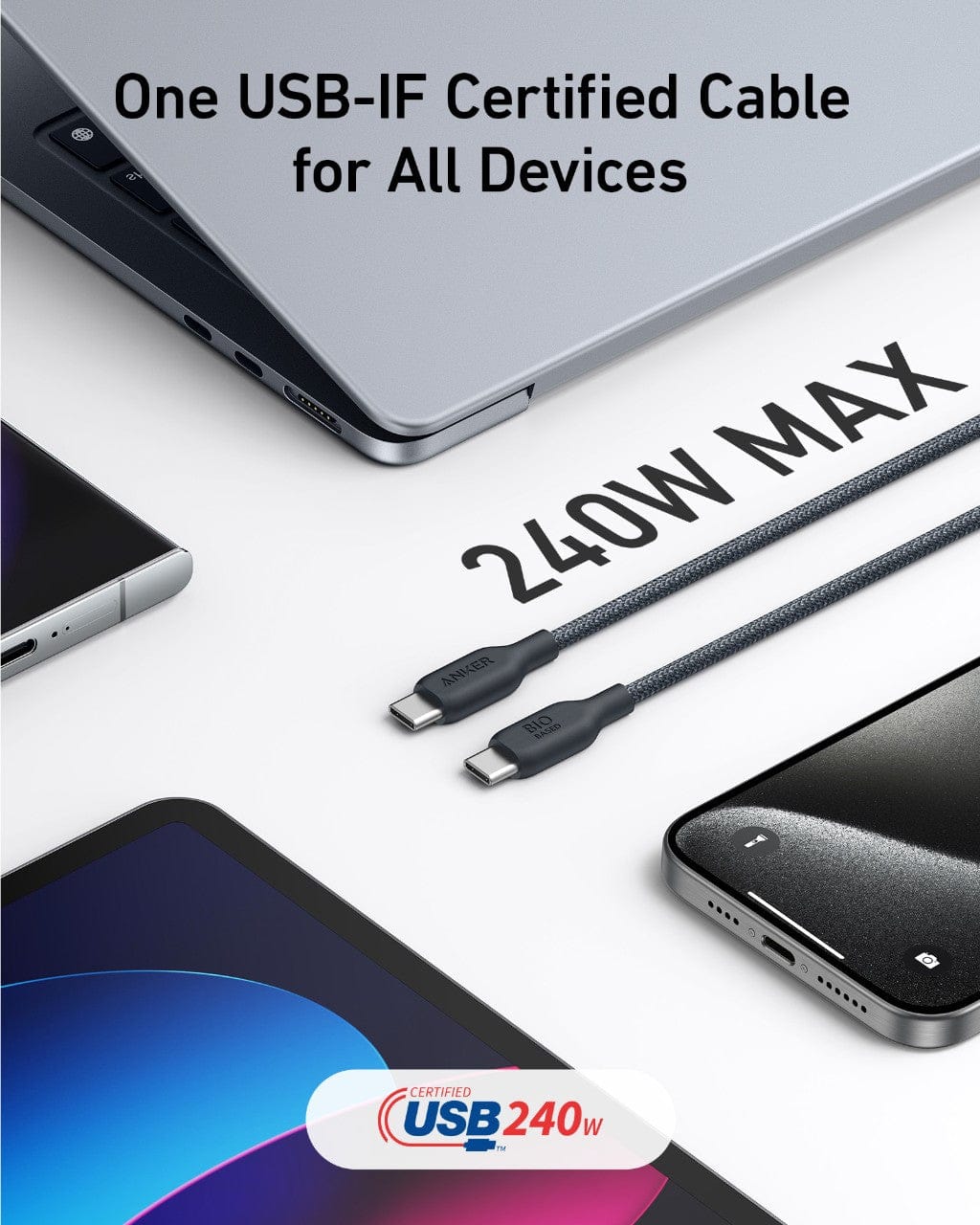 Anker <b>543</b> USB-C to USB-C Cable (Bio-Braided) - Image 3