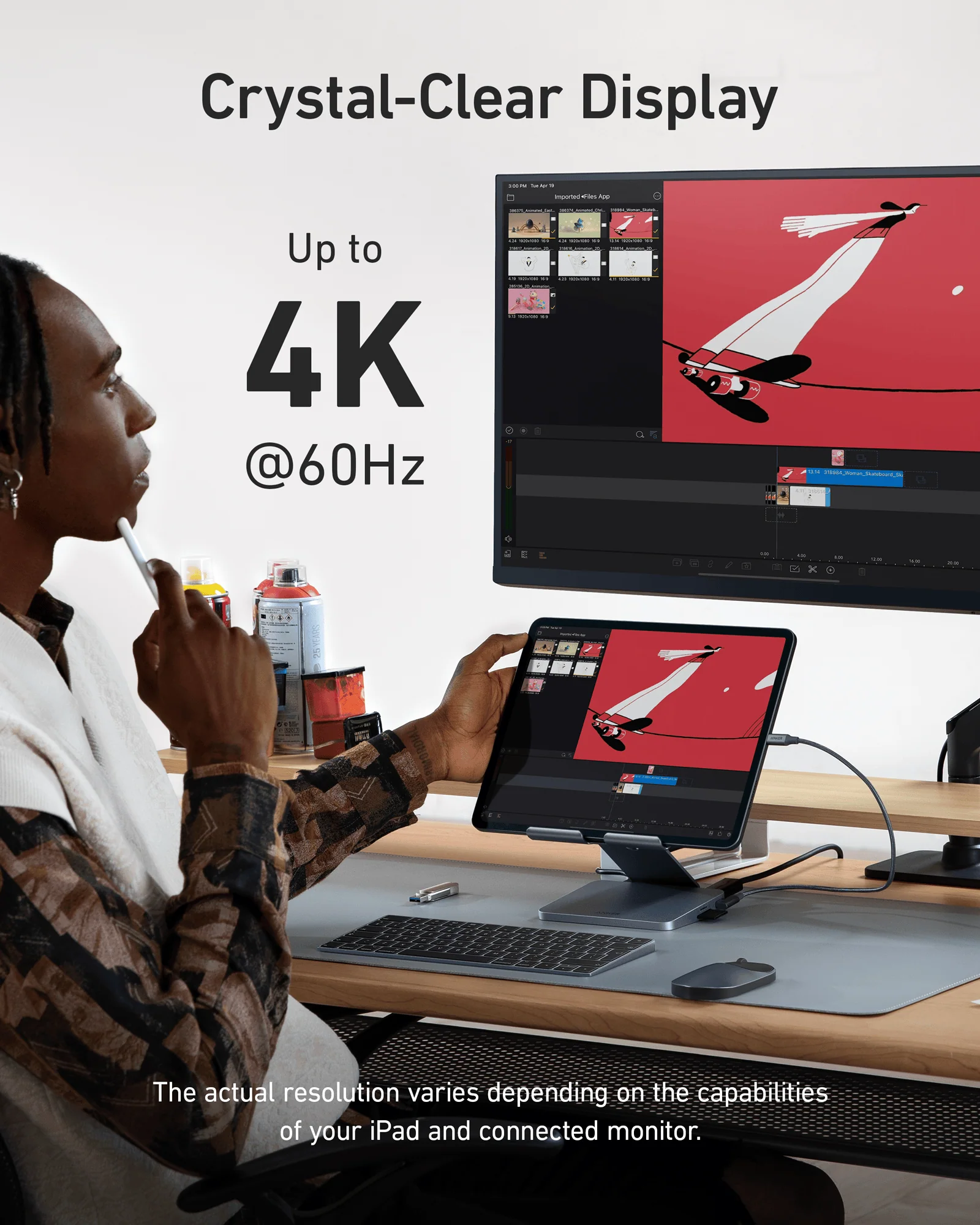 Anker <b>551</b> USB-C Hub (8-in-1, Tablet Stand) - Image 5