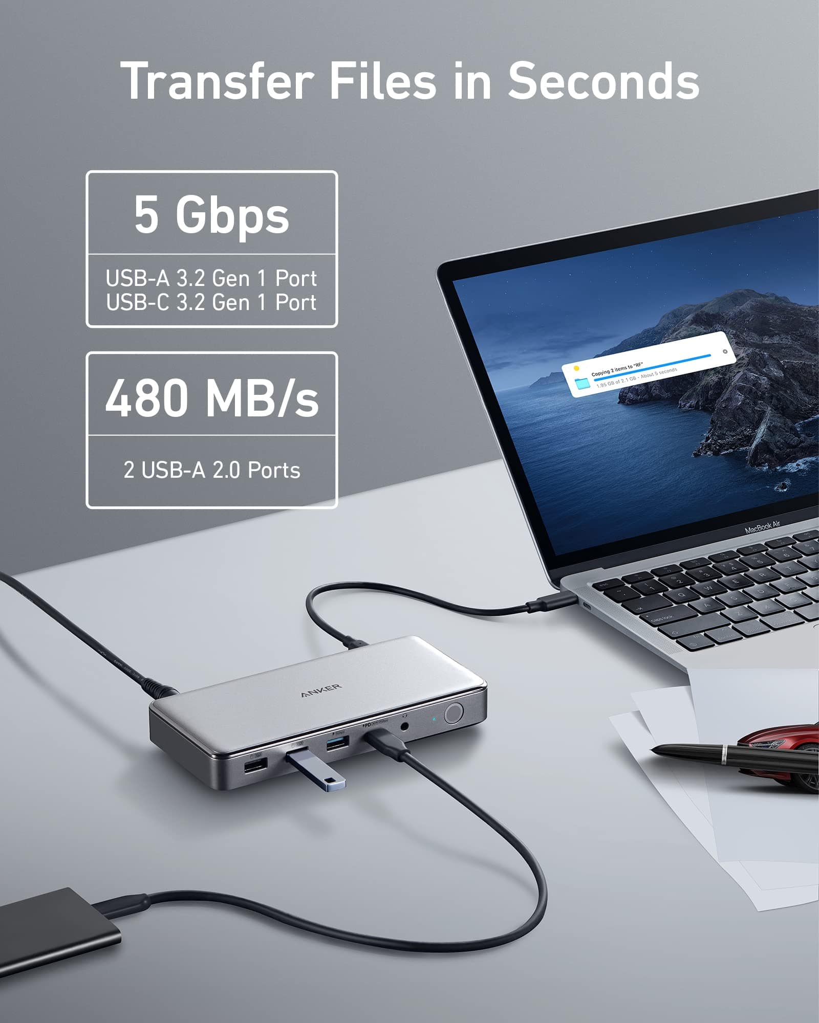 Anker <b>563</b> USB-C Docking Station (10-in-1) - Image 5