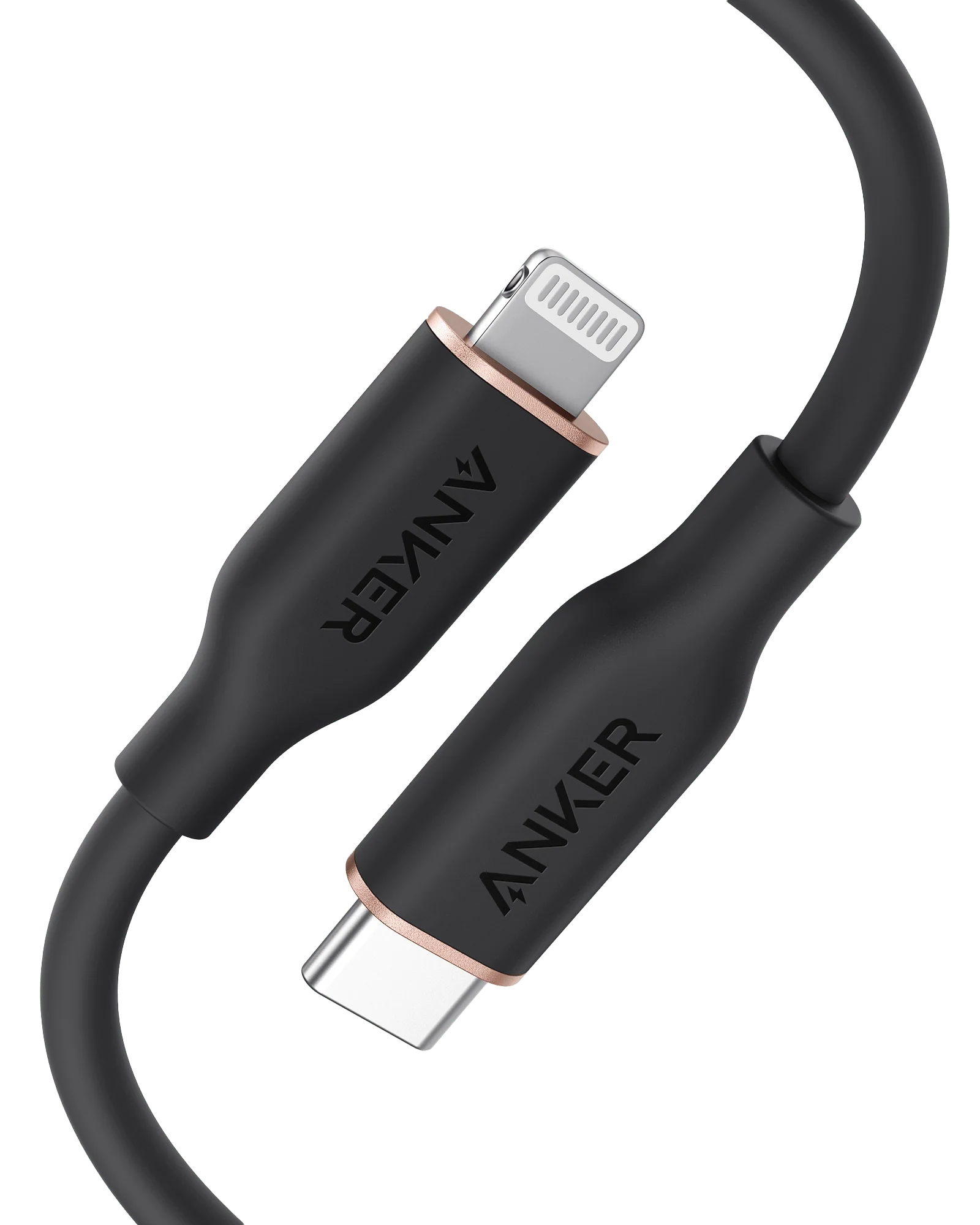Anker <b>641</b> USB-C to Lightning Cable (Flow, 3 ft Silicone)