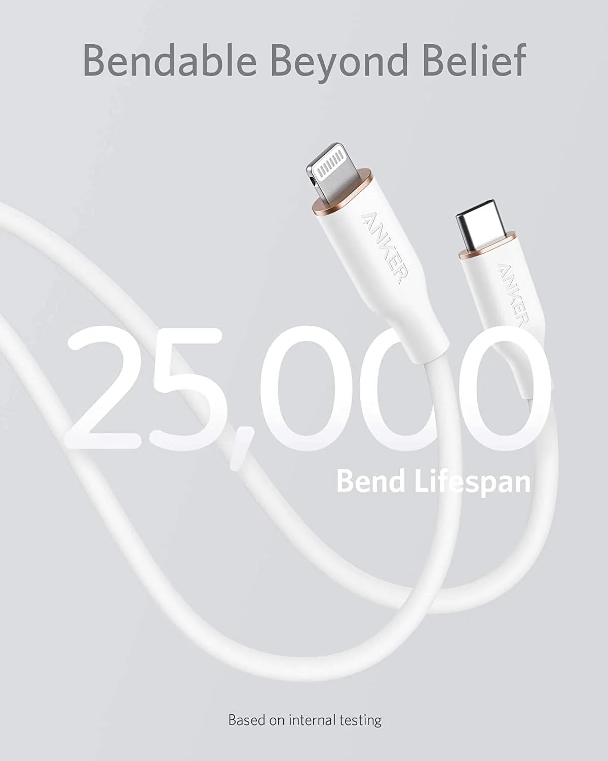 Anker <b>641</b> USB-C to Lightning Cable (Flow, 3 ft Silicone) - Image 10