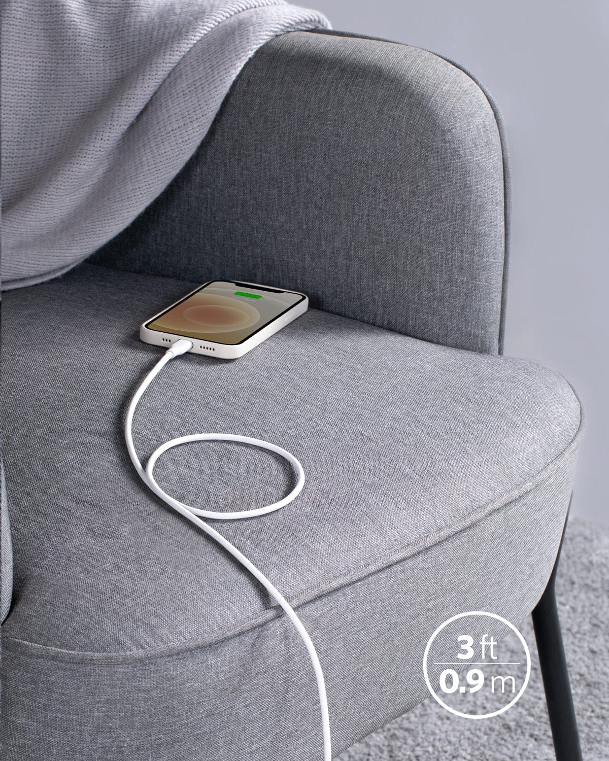 Anker <b>641</b> USB-C to Lightning Cable (Flow, 3 ft Silicone) - Image 11