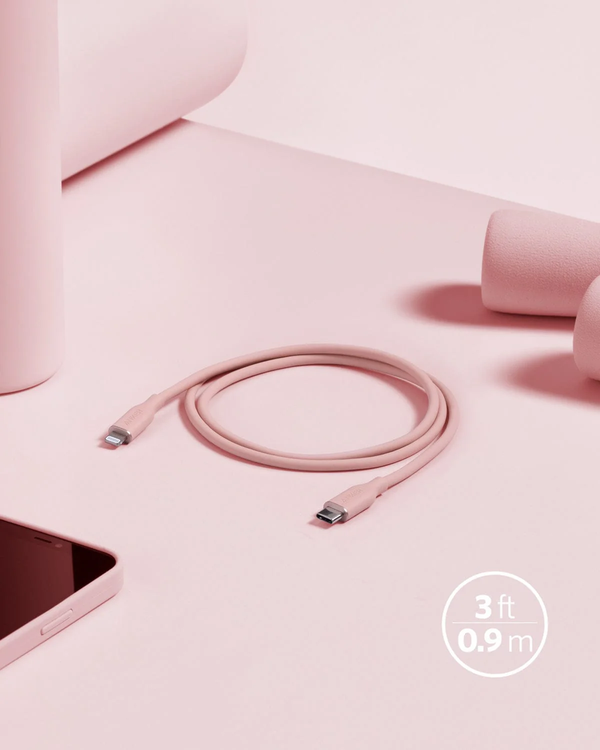 Anker <b>641</b> USB-C to Lightning Cable (Flow, 3 ft Silicone) - Image 17