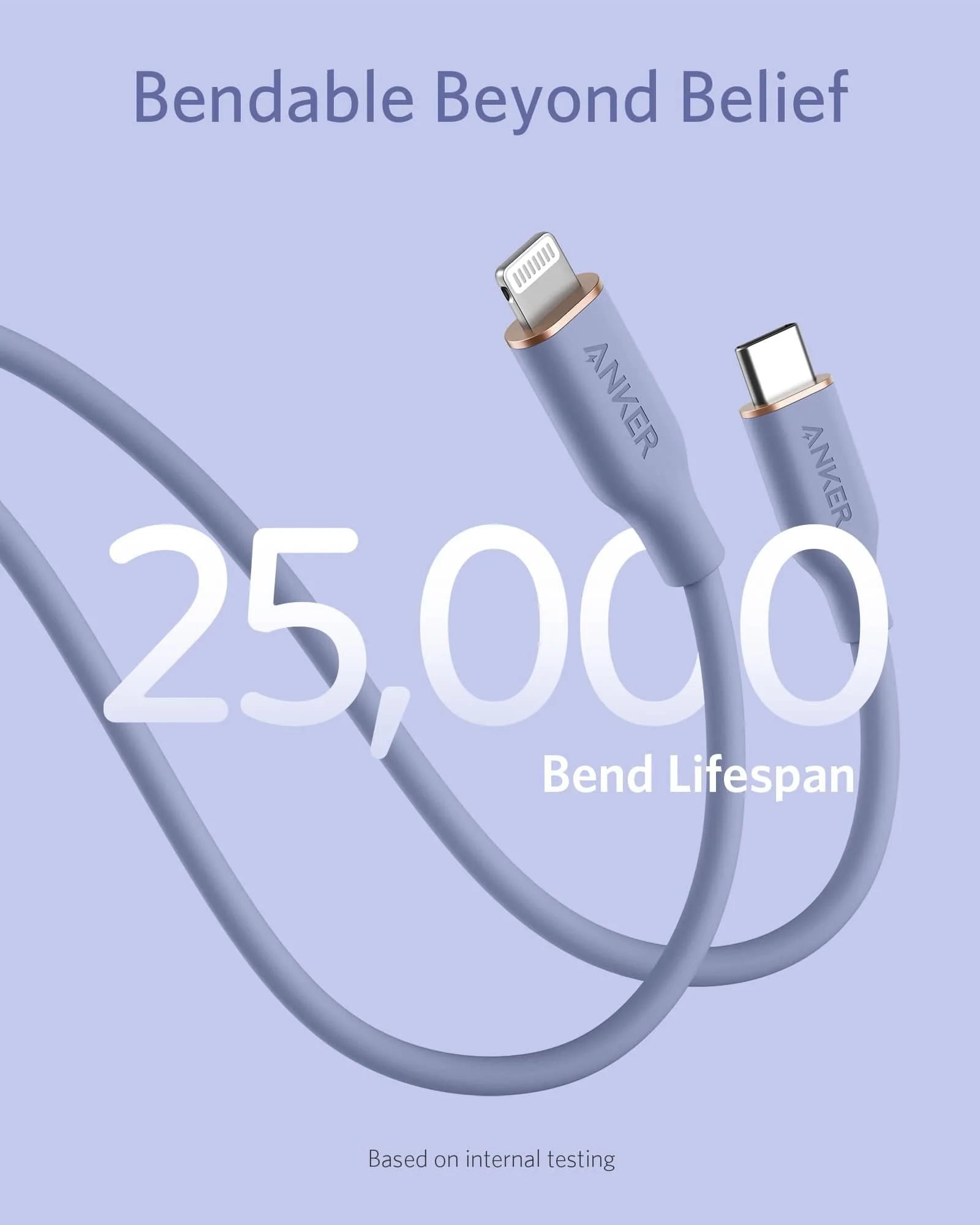 Anker <b>641</b> USB-C to Lightning Cable (Flow, 3 ft Silicone) - Image 58