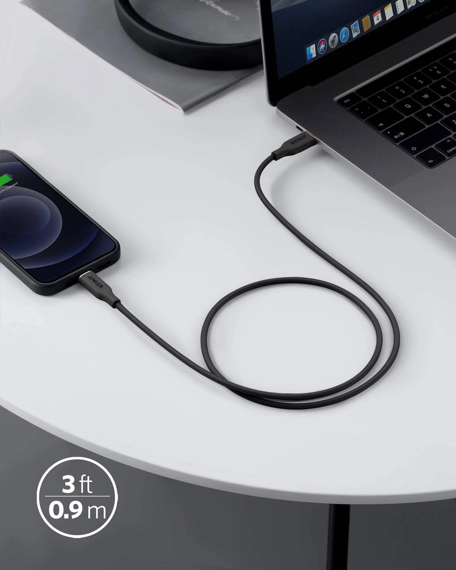 Anker <b>641</b> USB-C to Lightning Cable (Flow, Silicone) - Image 6