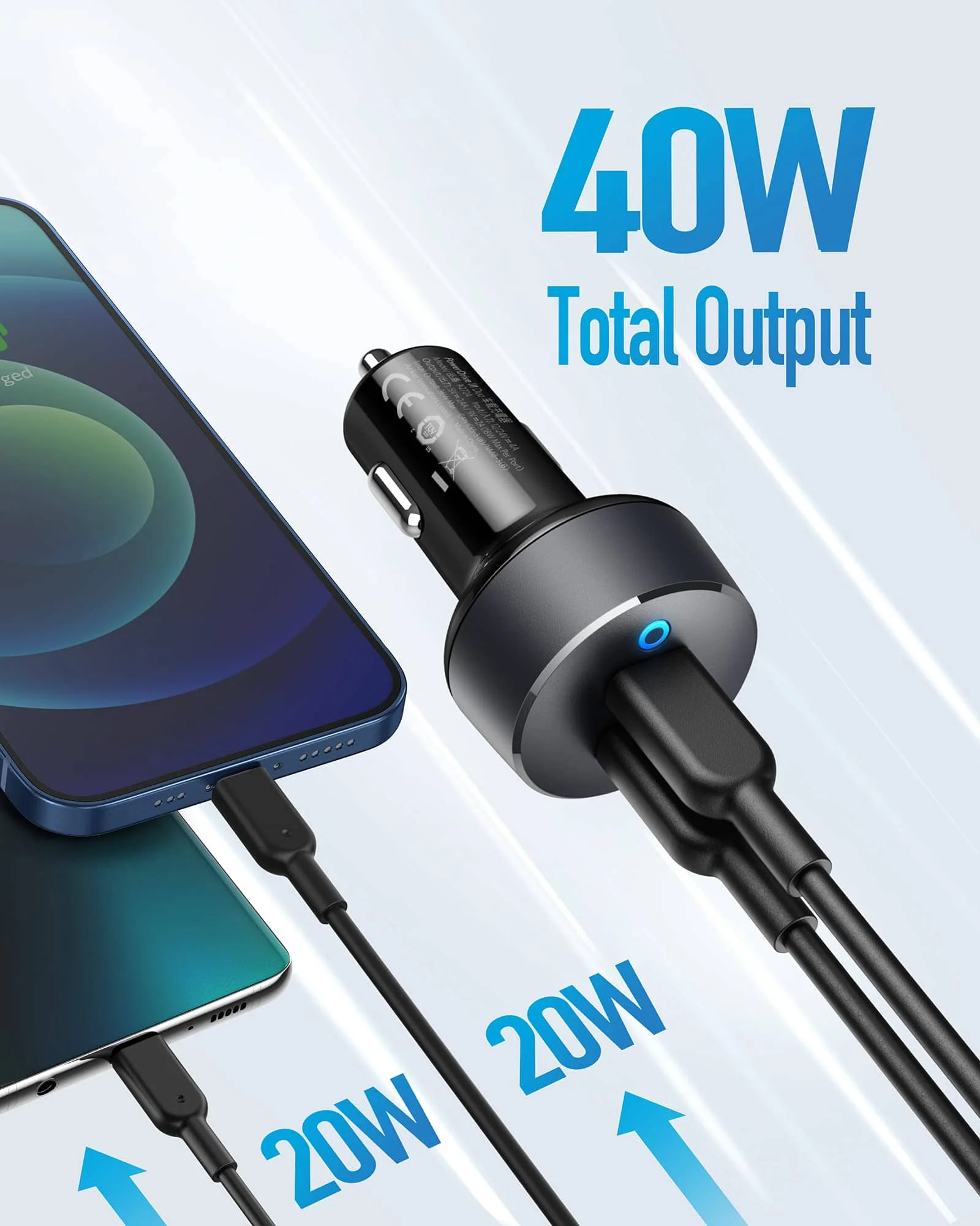 Anker <b>PowerDrive III</b> Duo USB-C Car Charger - Image 3