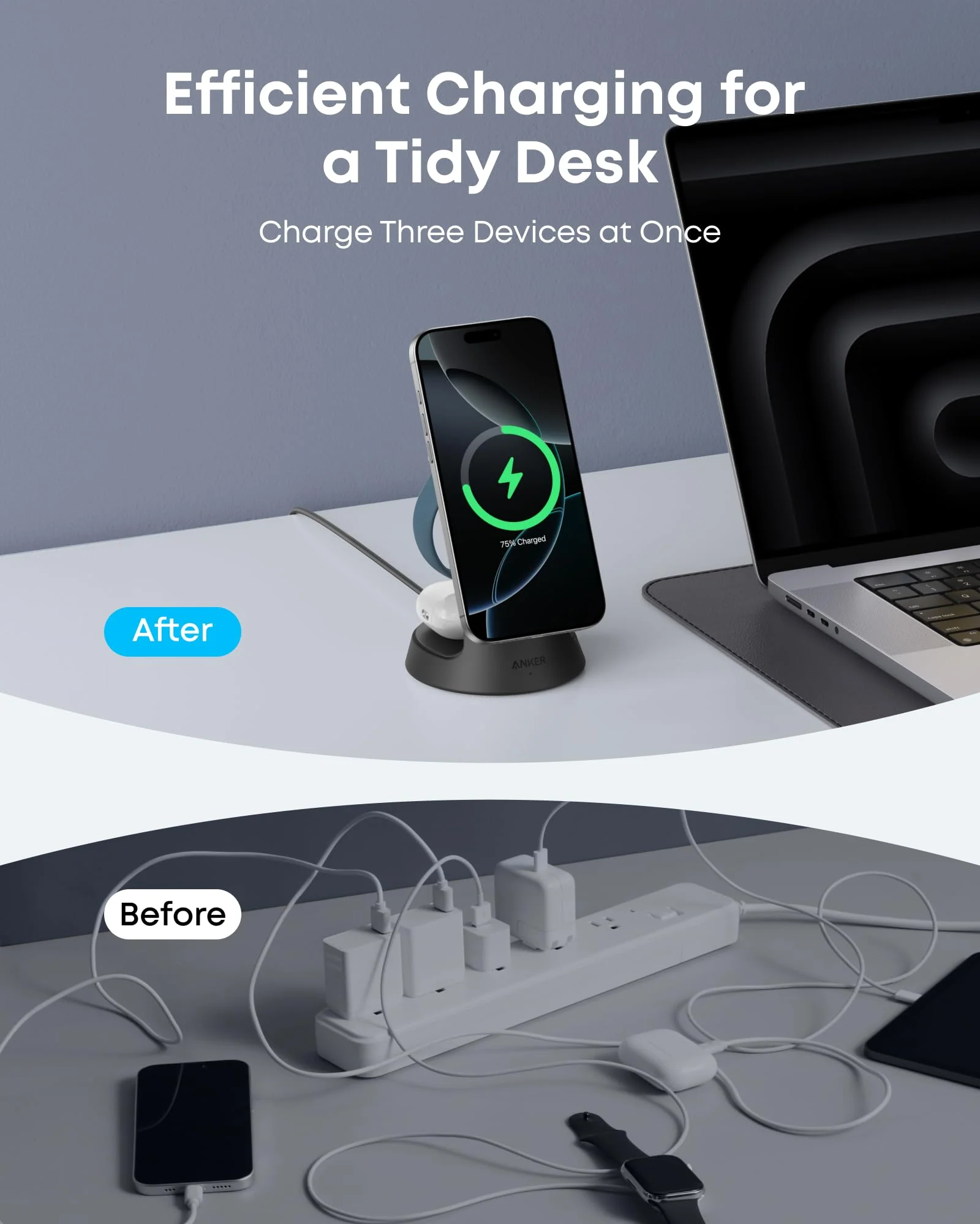 Anker MagGo Wireless Charging Station (3-in-1, Dock Stand) - Image 12