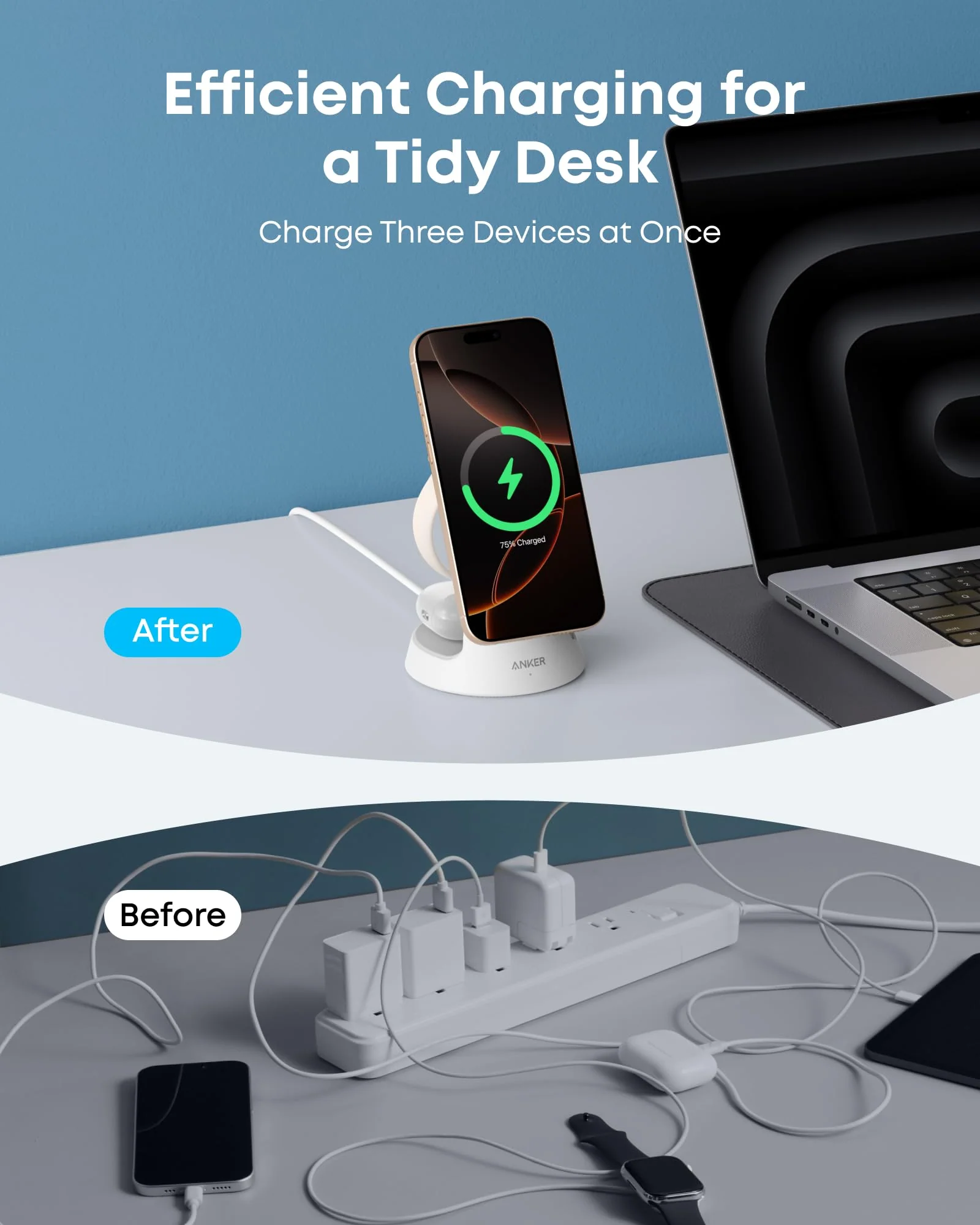 Anker MagGo Wireless Charging Station (3-in-1, Dock Stand) - Image 5