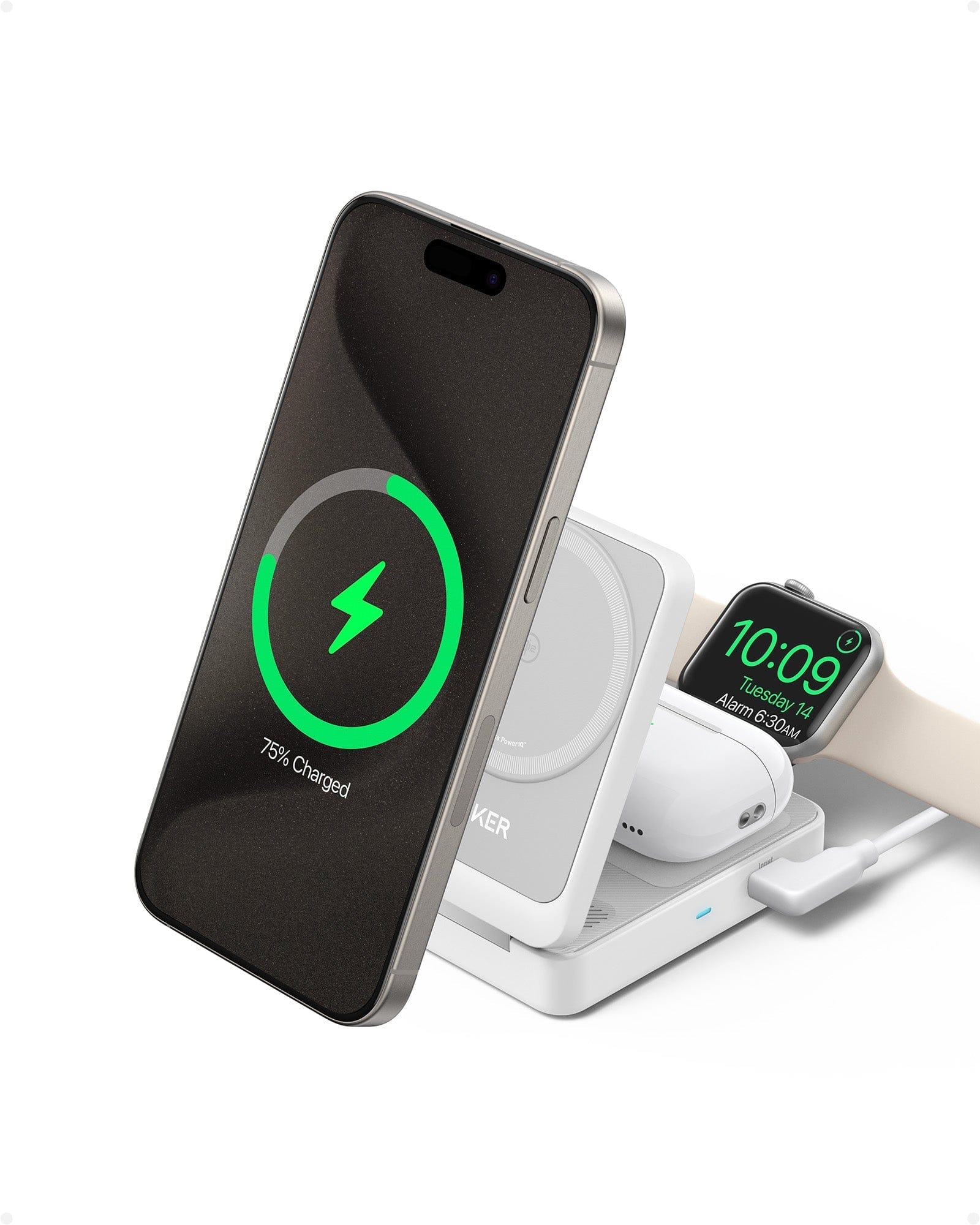 Anker MagGo Wireless Charging Station (Foldable 3-in-1) - Image 2