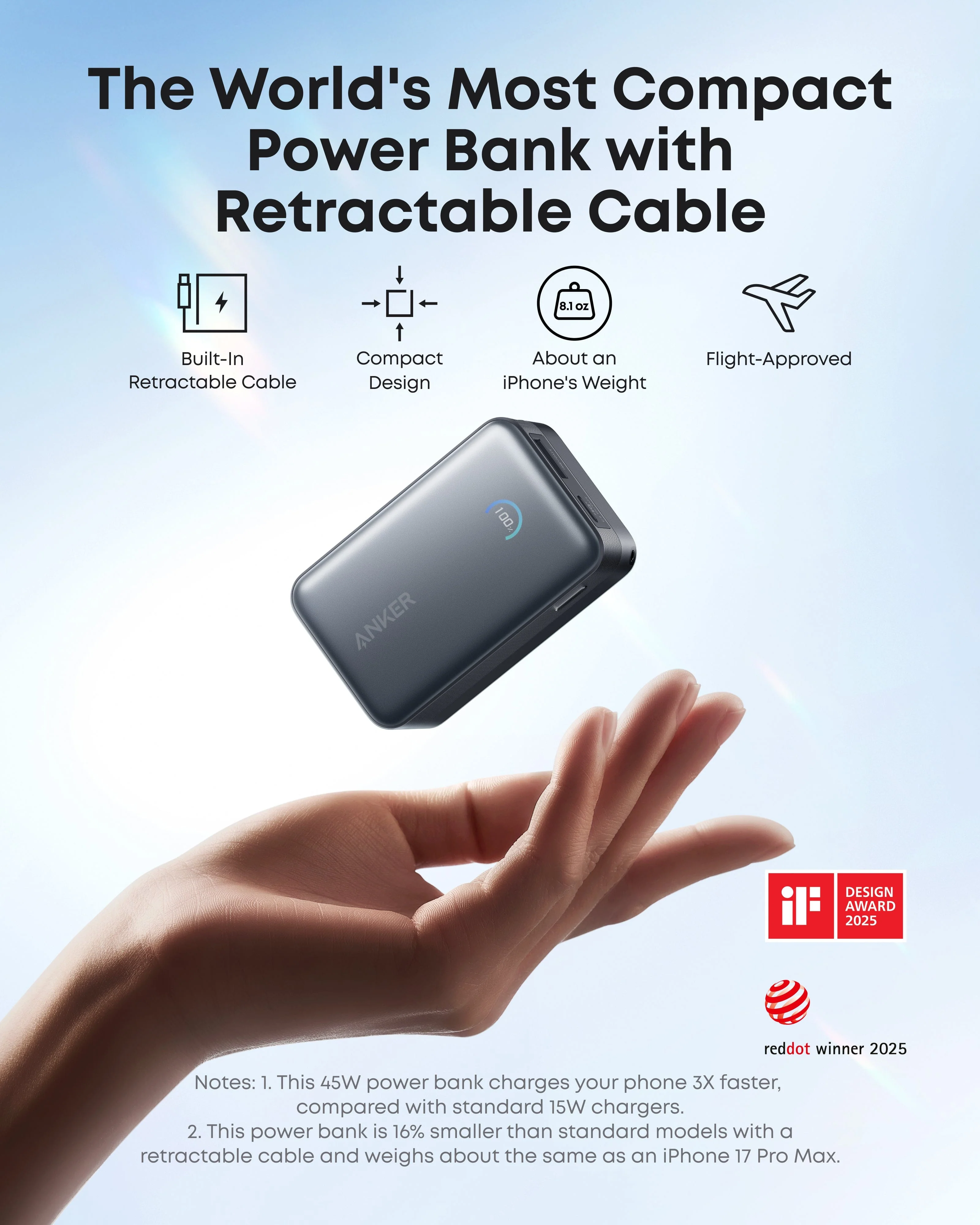 Anker Nano Power Bank (10K, 45W, Built-In Retractable USB-C Cable) - Image 11