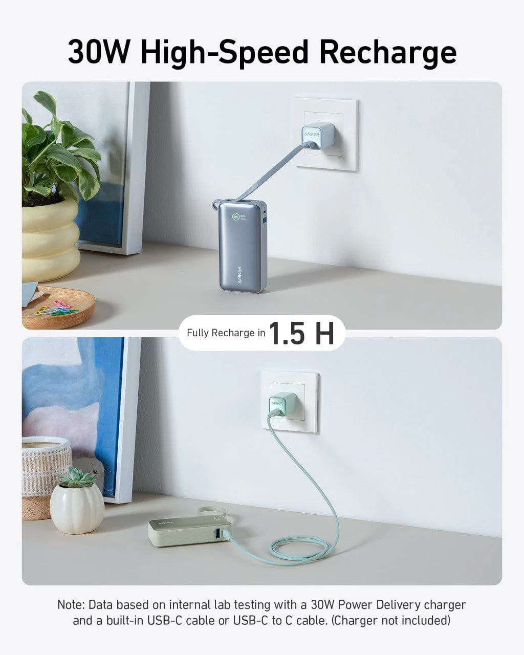 Anker Nano Power Bank (30W, Built-In USB-C Cable) - Image 11
