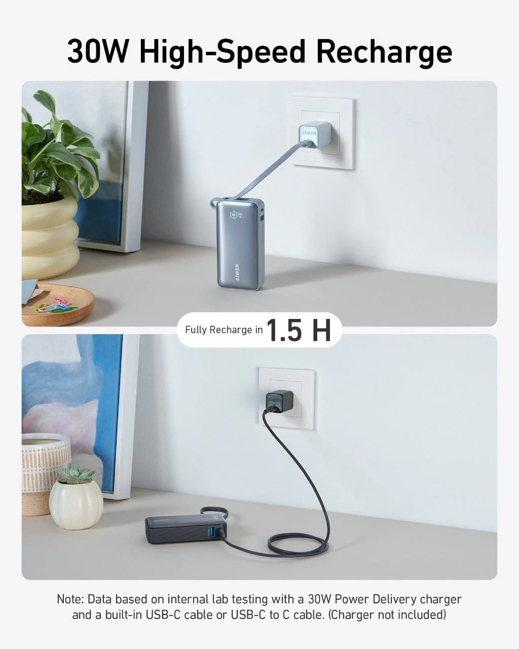 Anker Nano Power Bank (30W, Built-In USB-C Cable) - Image 17