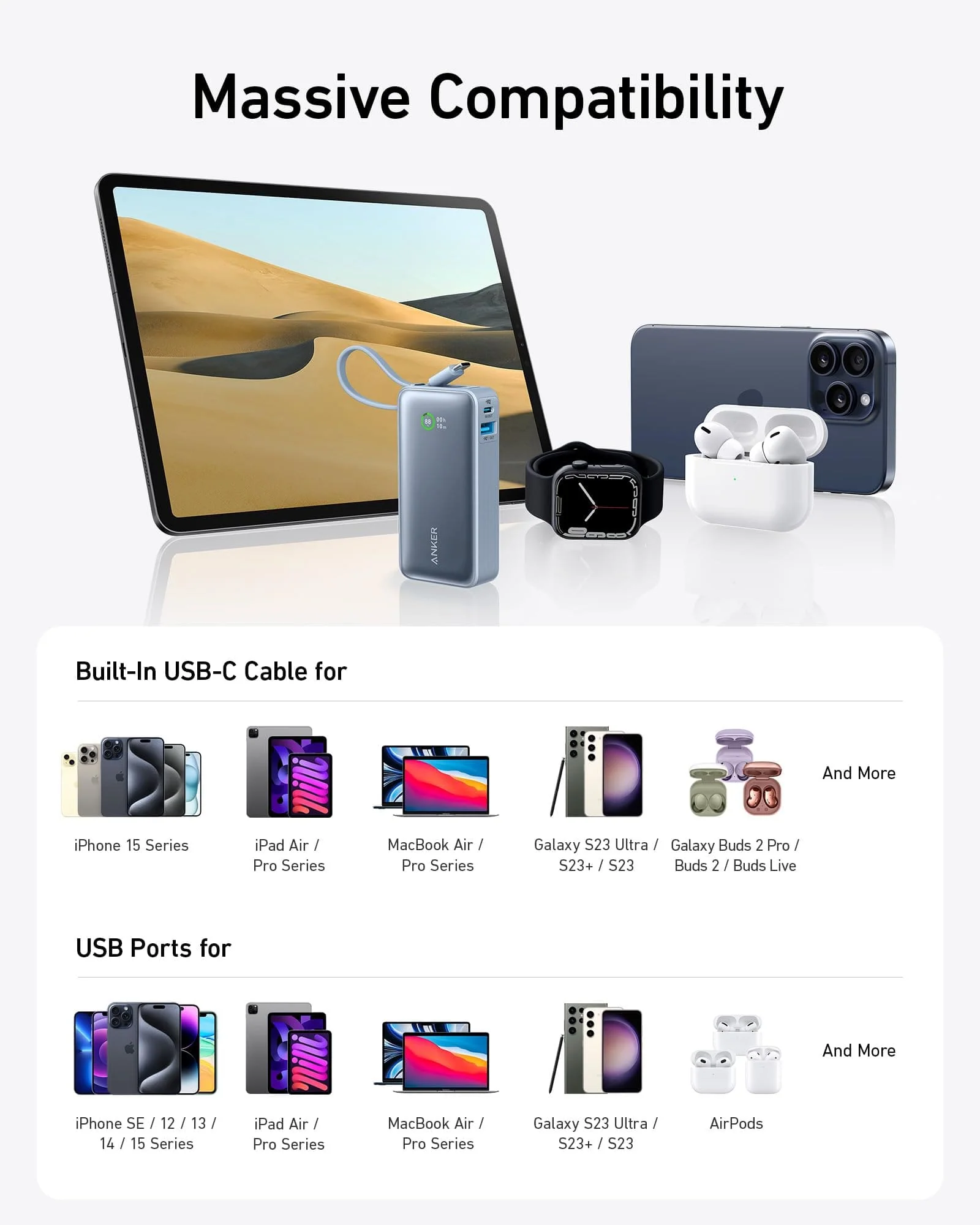 Anker Nano Power Bank (30W, Built-In USB-C Cable) - Image 18
