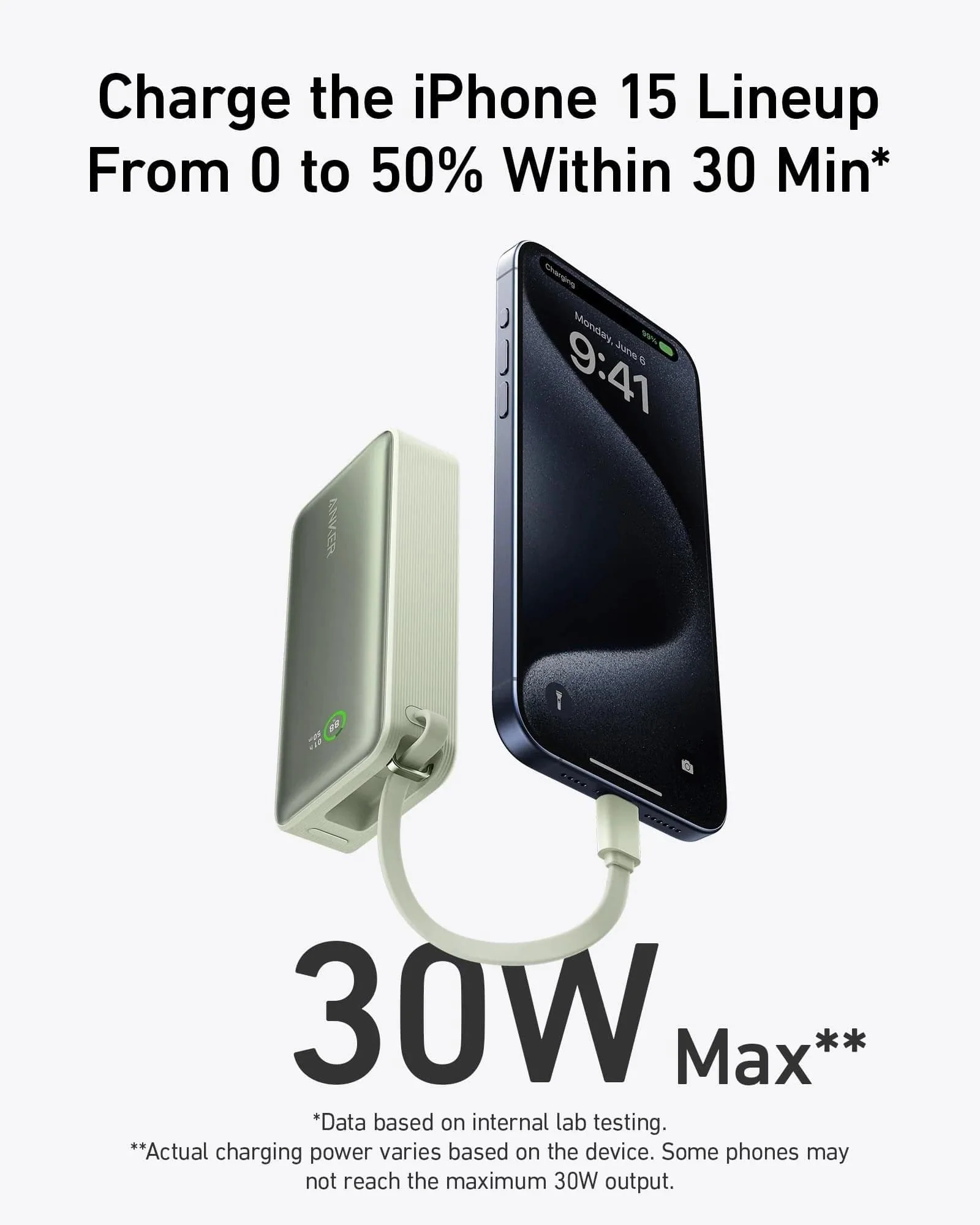 Anker Nano Power Bank (30W, Built-In USB-C Cable) - Image 20