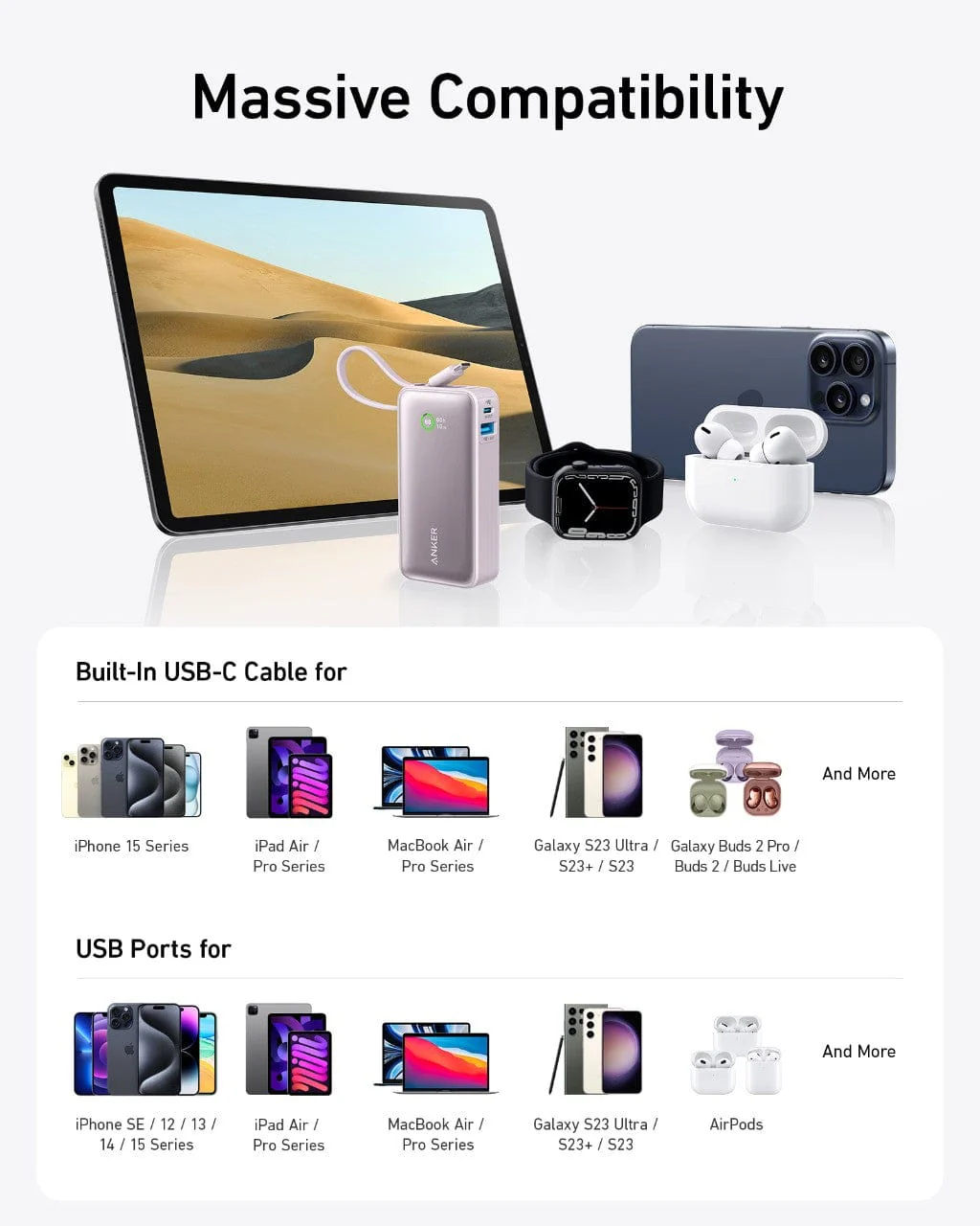 Anker Nano Power Bank (30W, Built-In USB-C Cable) - Image 24
