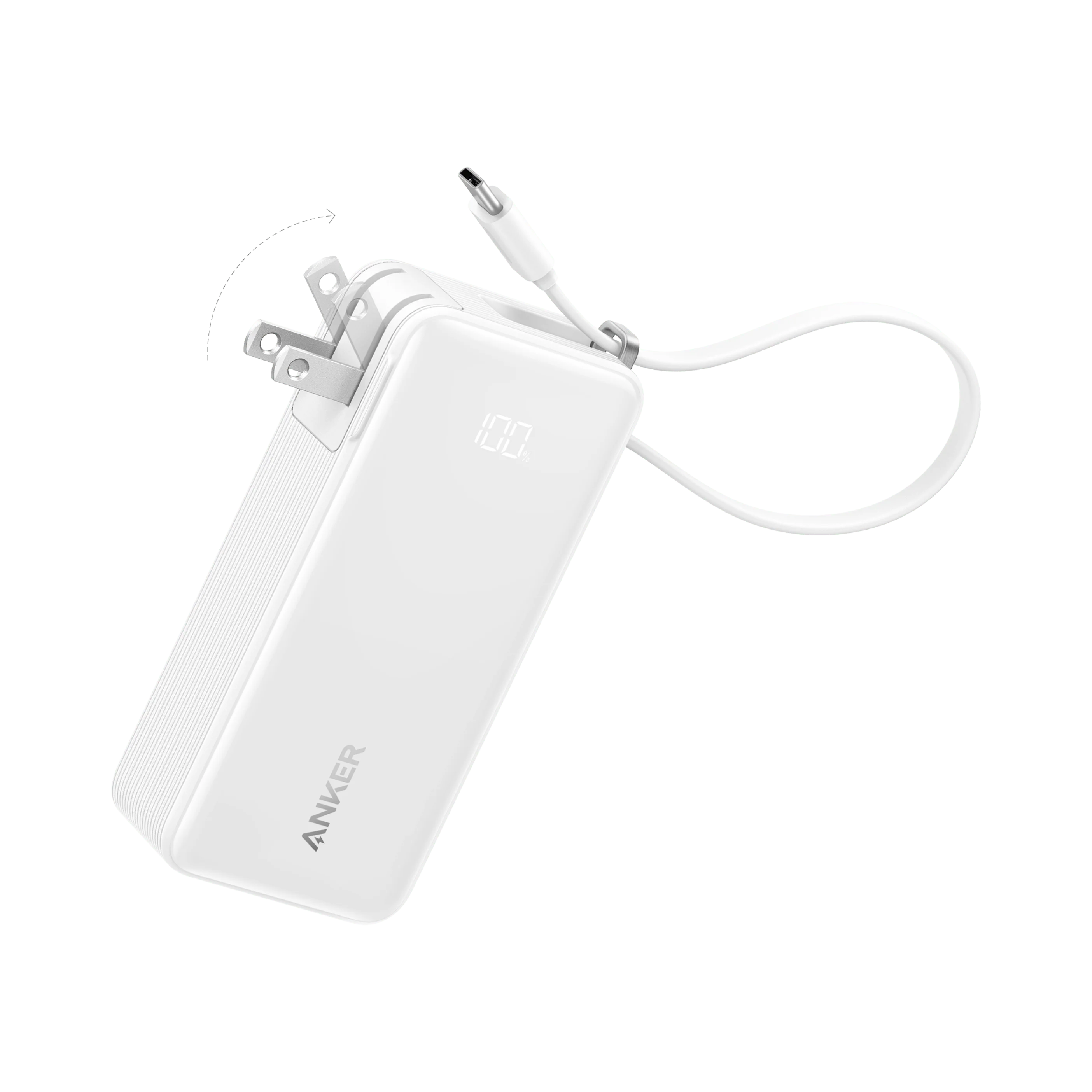Anker Power Bank (10K, Fusion, Built-In Cable) - Image 7