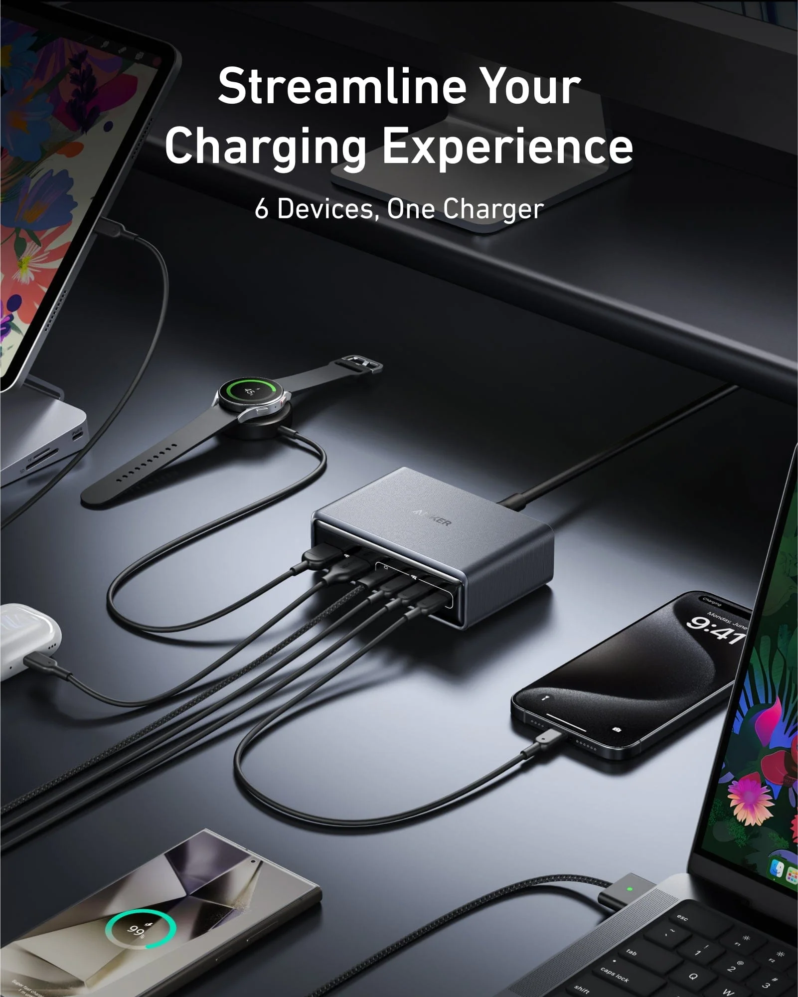 Anker Prime Charger (200W, 6 Ports, GaN) - Image 4