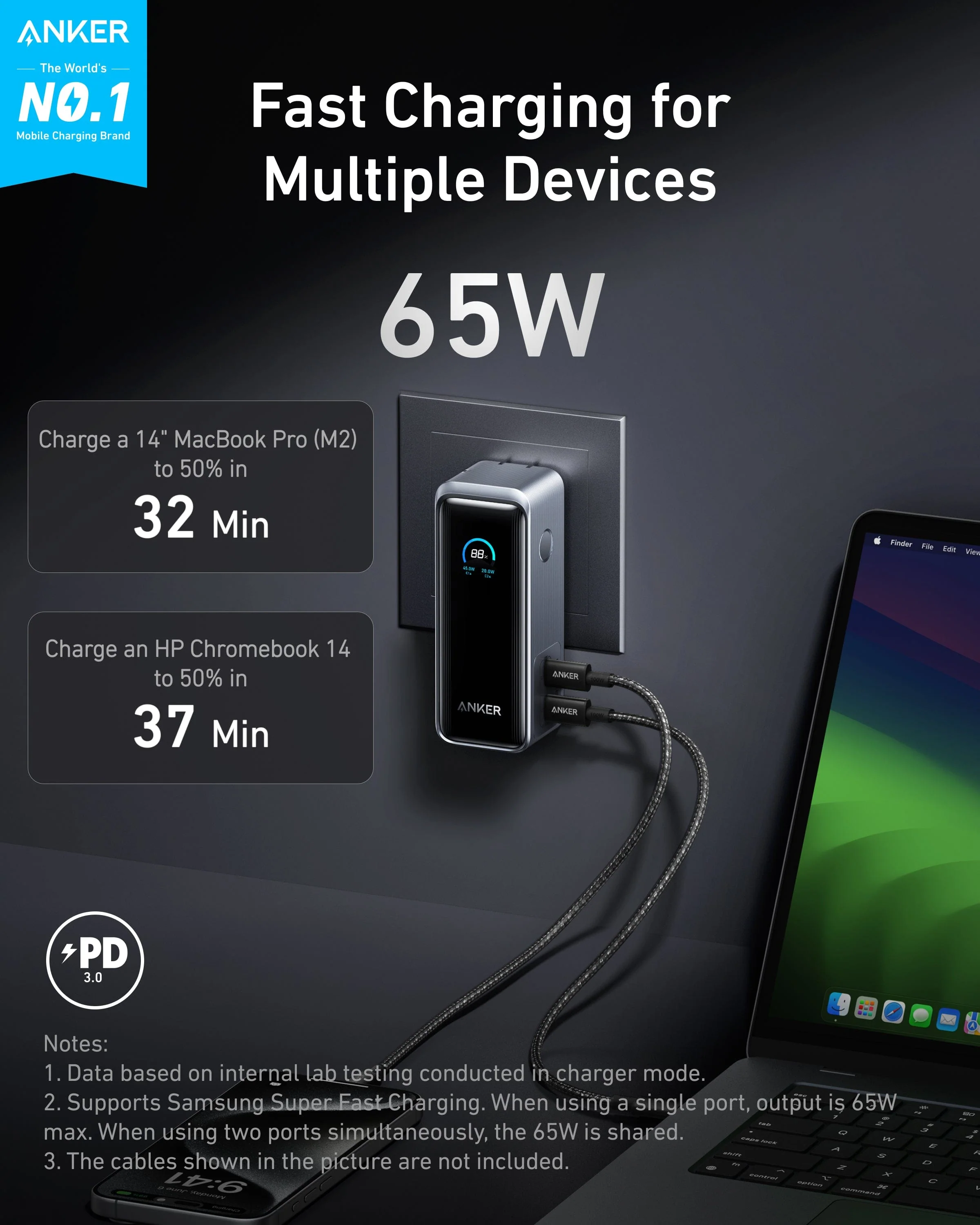 Anker Prime Power Bank (9.6K, 65W, Fusion) - Image 2