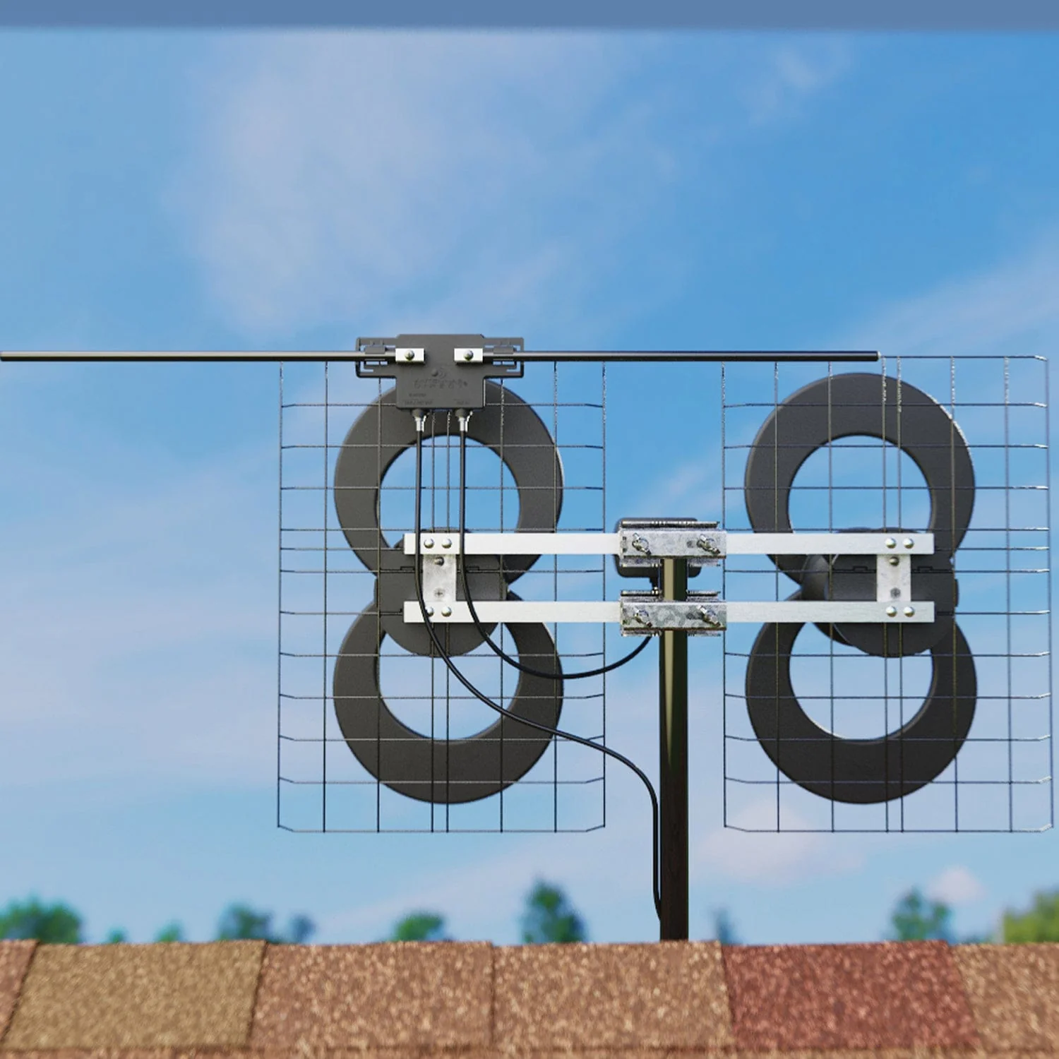 Antennas Direct ClearStream 4V Indoor Outdoor TV Antenna, UHF VHF, Multi-Directional, 70+ Mile Range, 4K 8K UHD, NEXTGEN TV - with 20-In. Mast - Image 4