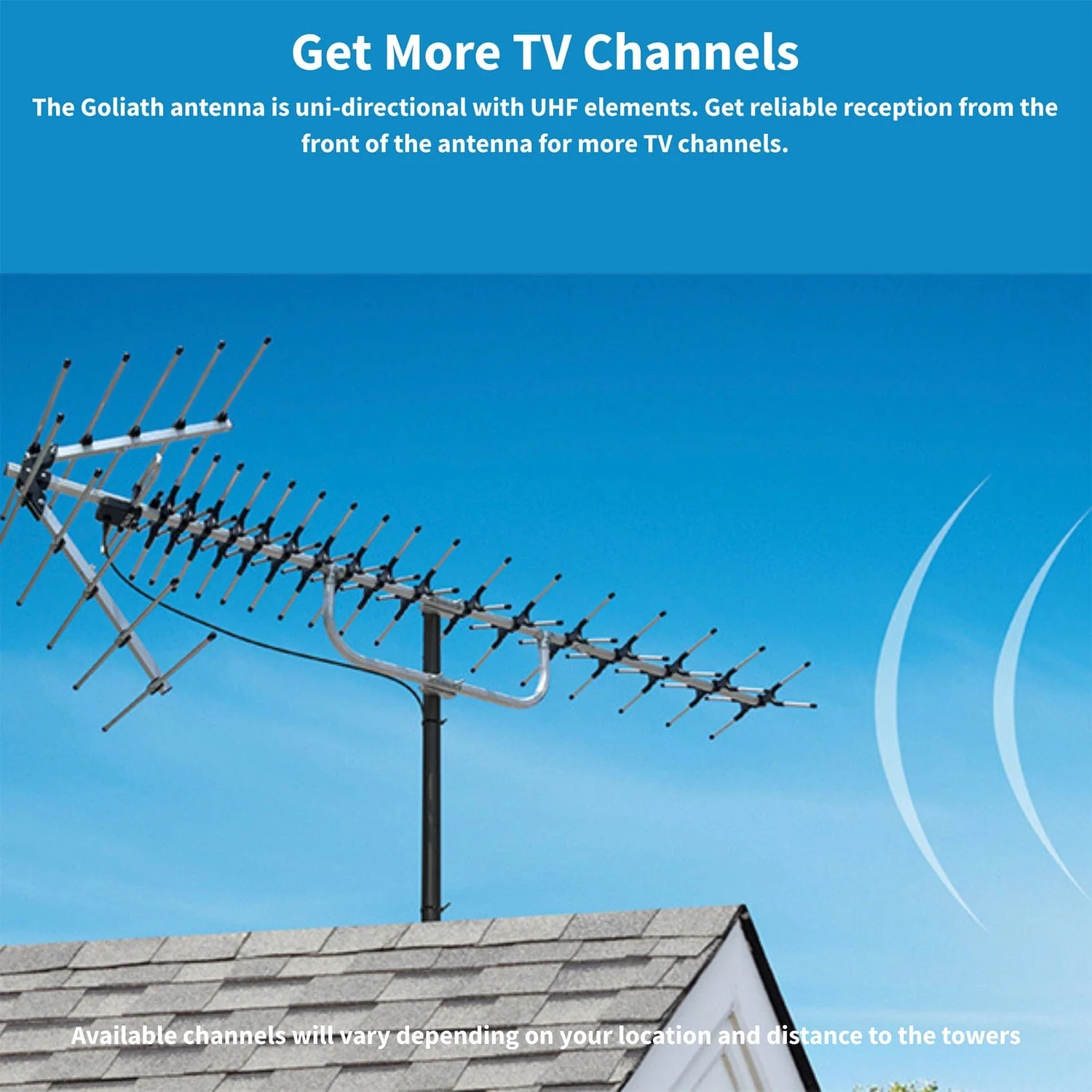 Antennas Direct GOLIATH Unidirectional Long-Range UHF Attic Outdoor HDTV Antenna with More than 70-Mile Range - Image 5