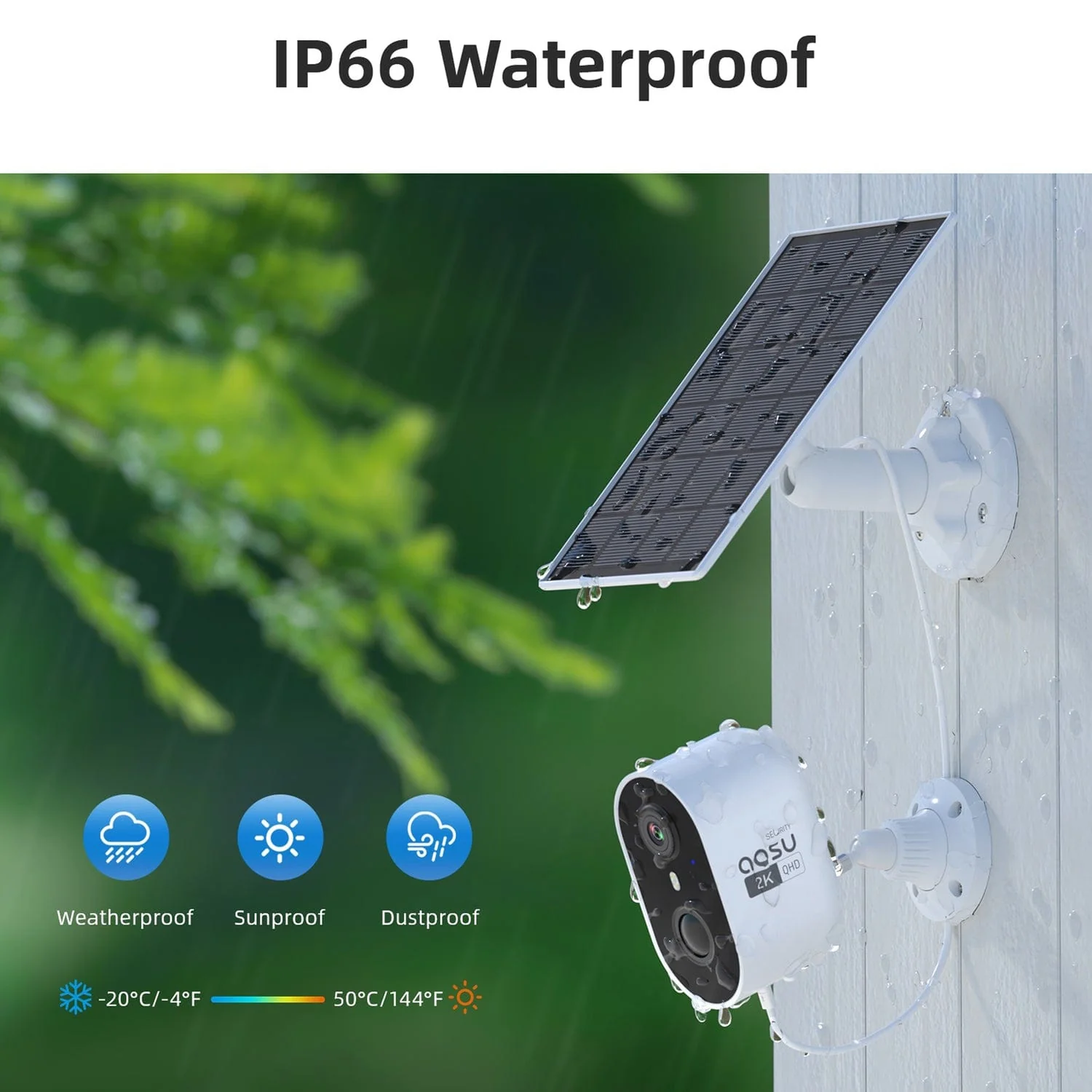 AOSU 2K QHD 3.0-MP Wi-Fi Outdoor AI-Smart Security Camera, Battery Powered, with PIR Motion Detection, 2-Way Audio, and Spotlight, C6L2BA11 - Image 5