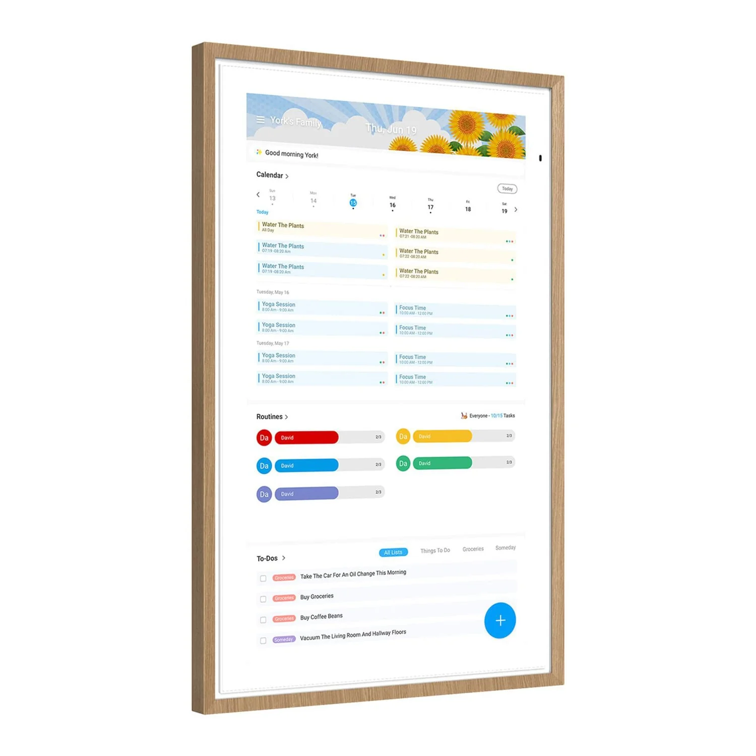 Apolosign 15.6-In. Dual-Mode Digital Calendar, Wall Planner, and Smart Family Organizer, Teak Yellow - Image 4