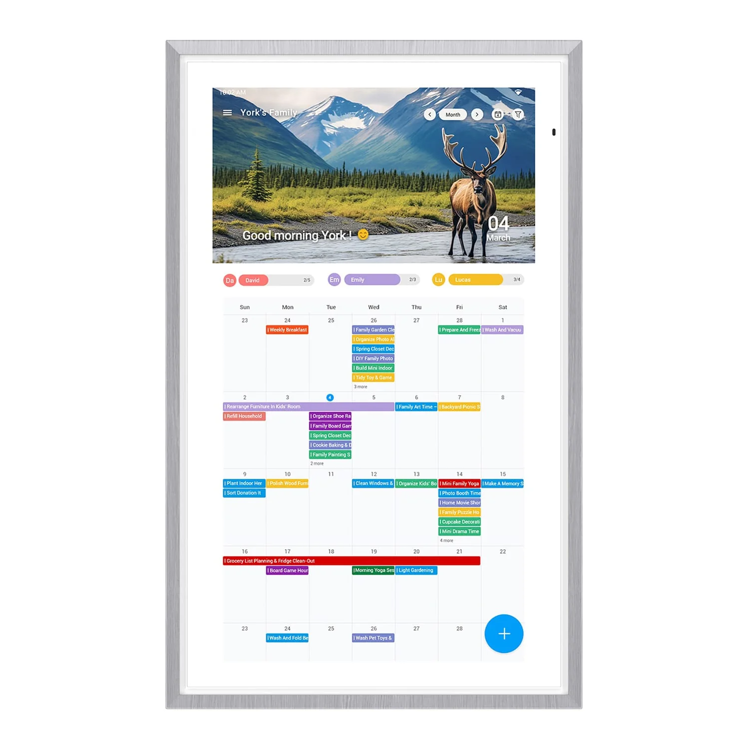 Apolosign 21.5-In. Dual-Mode Digital Calendar, Wall Planner, and Smart Family Organizer, Spruce Gray - Image 5
