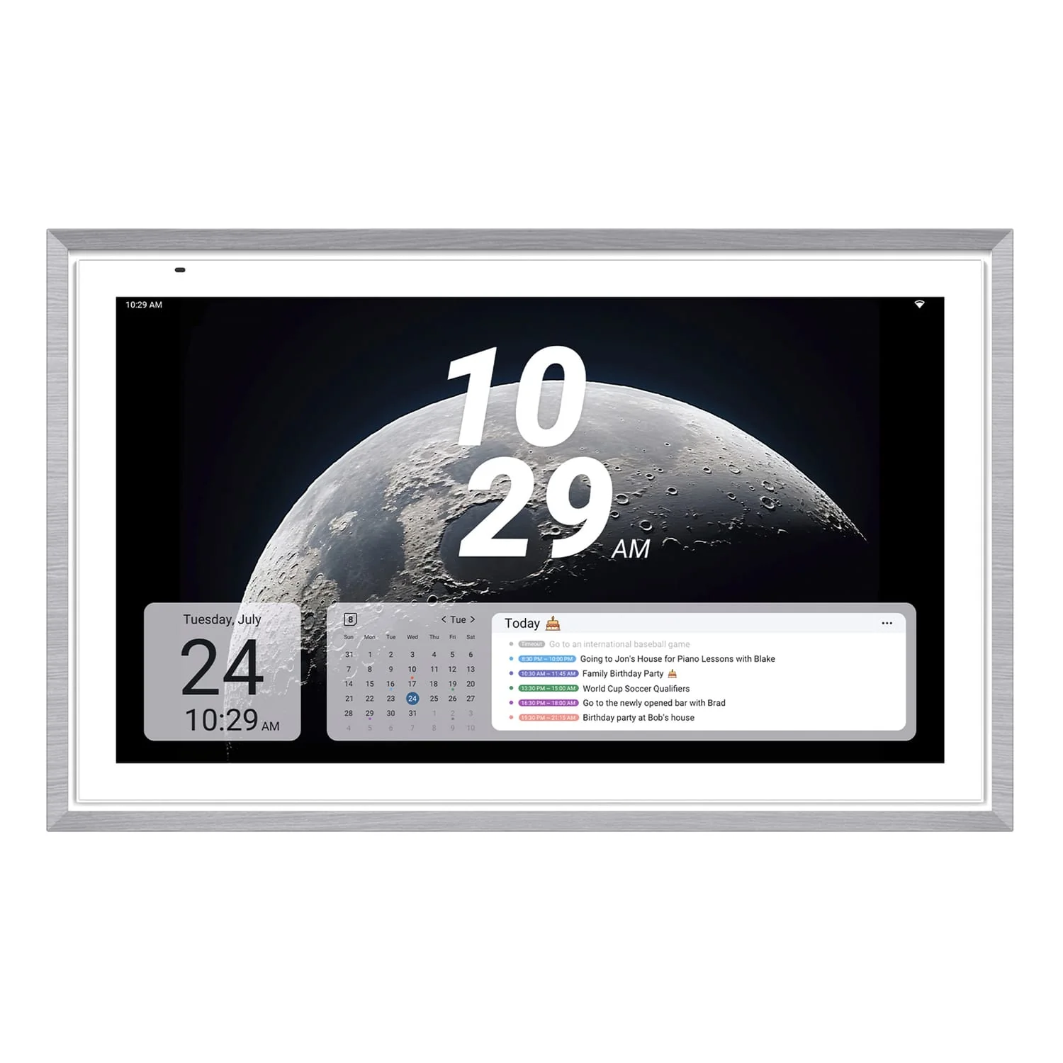 Apolosign 27-In. Dual-Mode Digital Calendar, Wall Planner, and Smart Family Organizer, Spruce Gray - Image 4