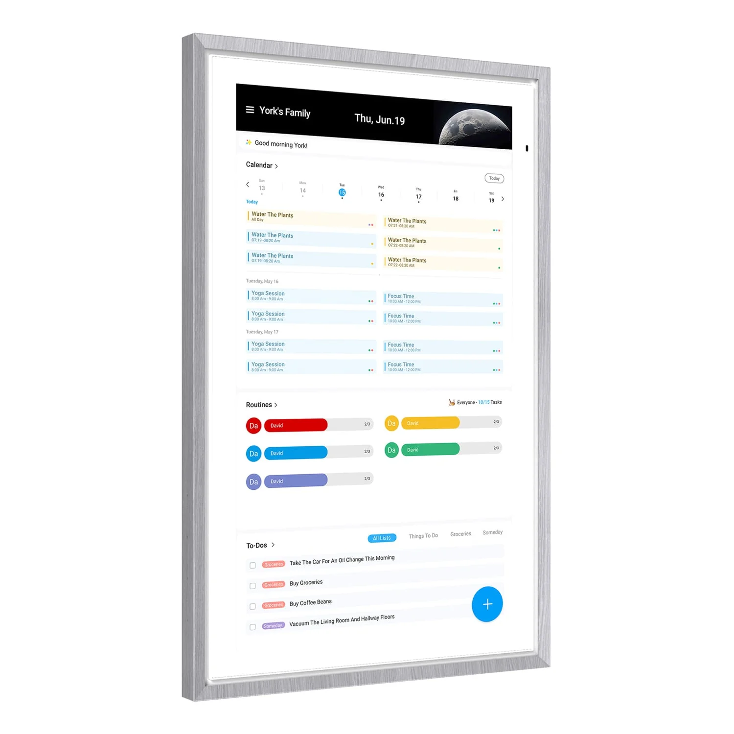 Apolosign 27-In. Dual-Mode Digital Calendar, Wall Planner, and Smart Family Organizer, Spruce Gray - Image 5