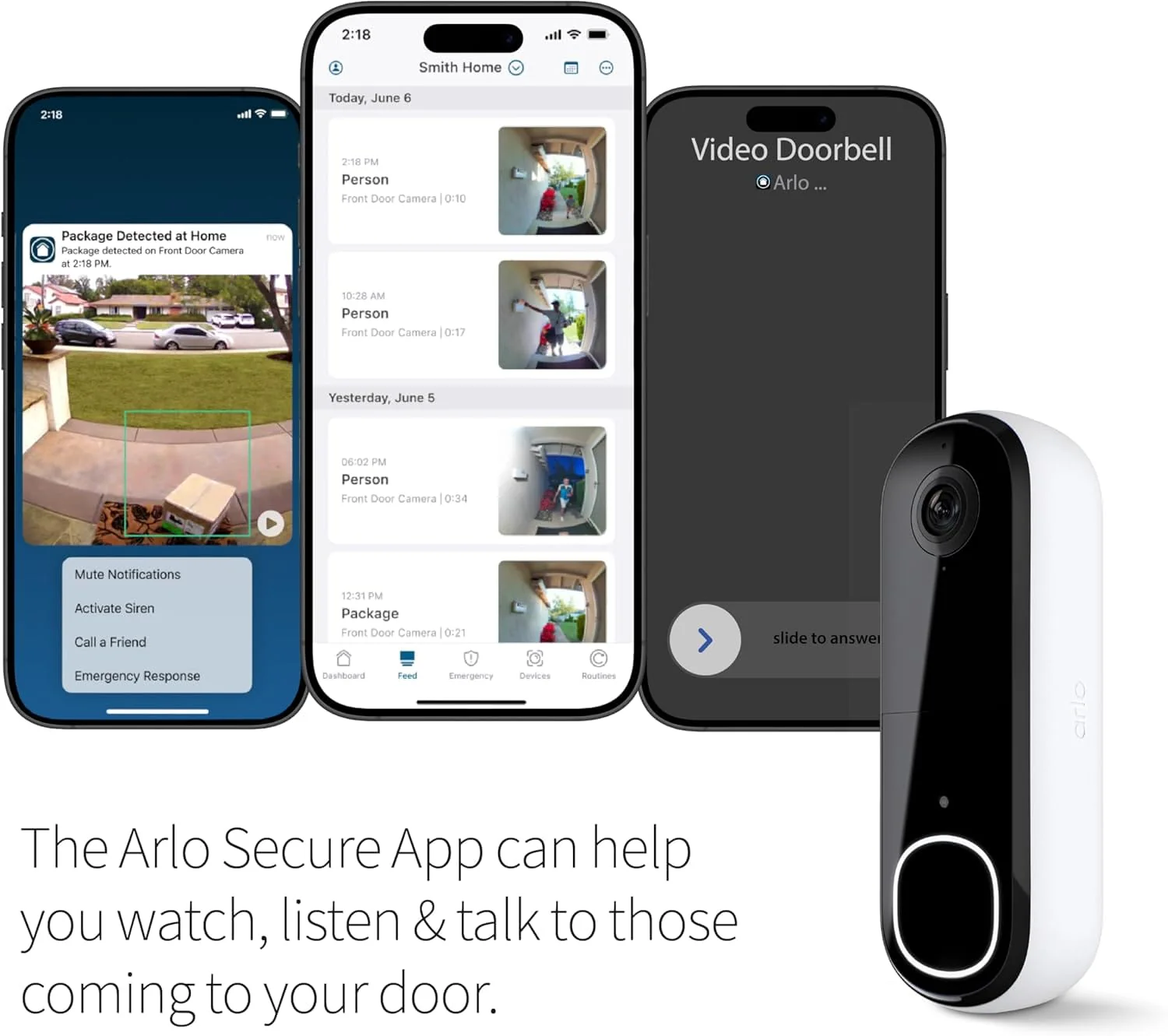 Arlo Video Doorbell 2nd Gen 2K, White - Certified Refurbished - Image 3