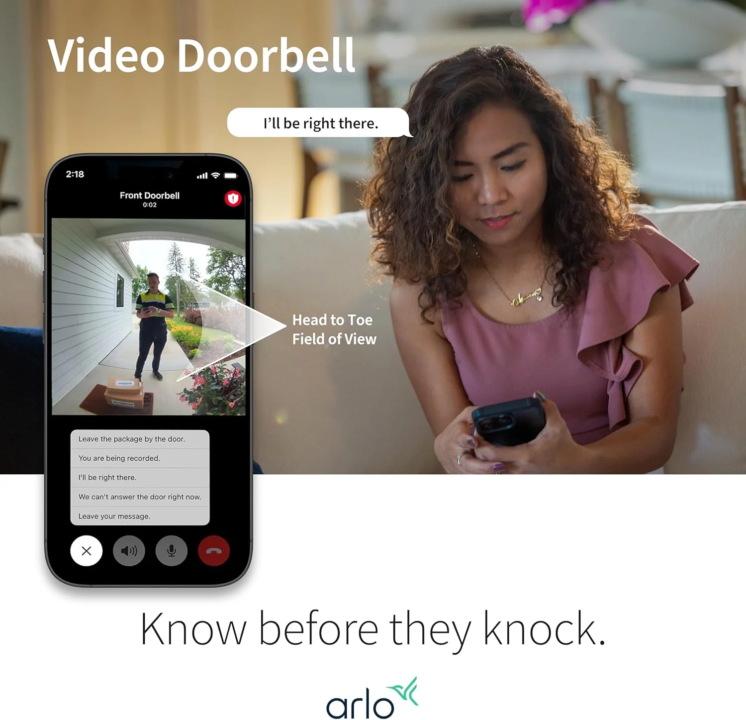 Arlo Video Doorbell 2nd Gen 2K, White - Certified Refurbished - Image 4