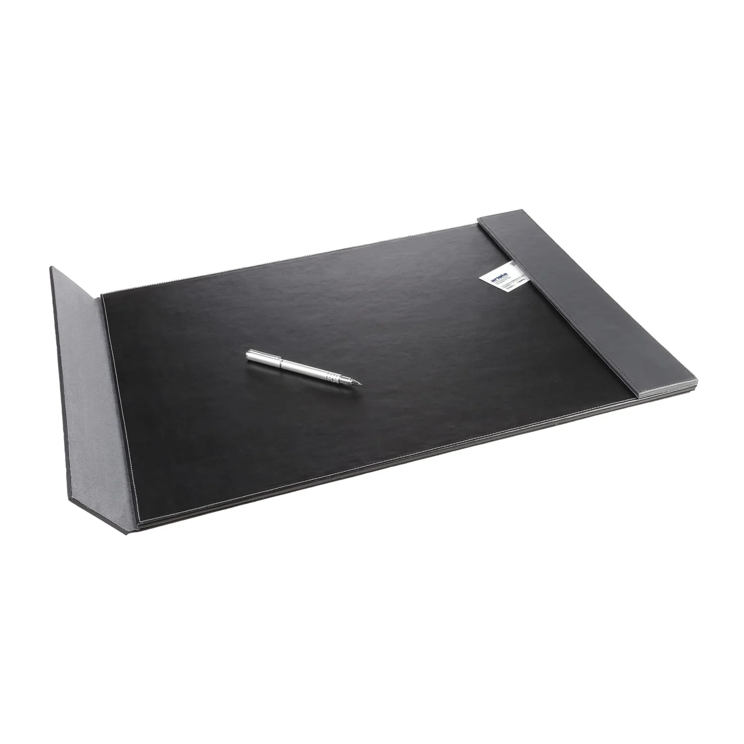 Artistic Leatherette Desk Pad with Fold-out Gray Side Rails for Professionals, 24-In. x 19-In., Black - Image 5