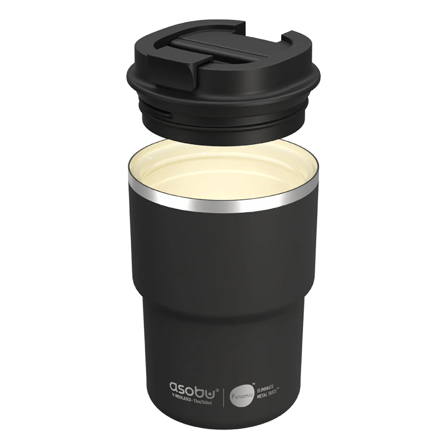 Asobu 12-Oz. Coffee Express Insulated Travel Mug, Black - Image 5