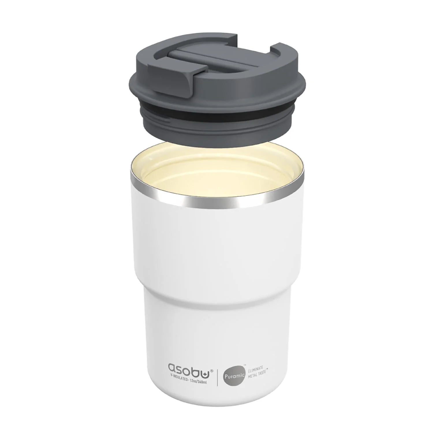 Asobu 12-Oz. Coffee Express Insulated Travel Mug, White - Image 2