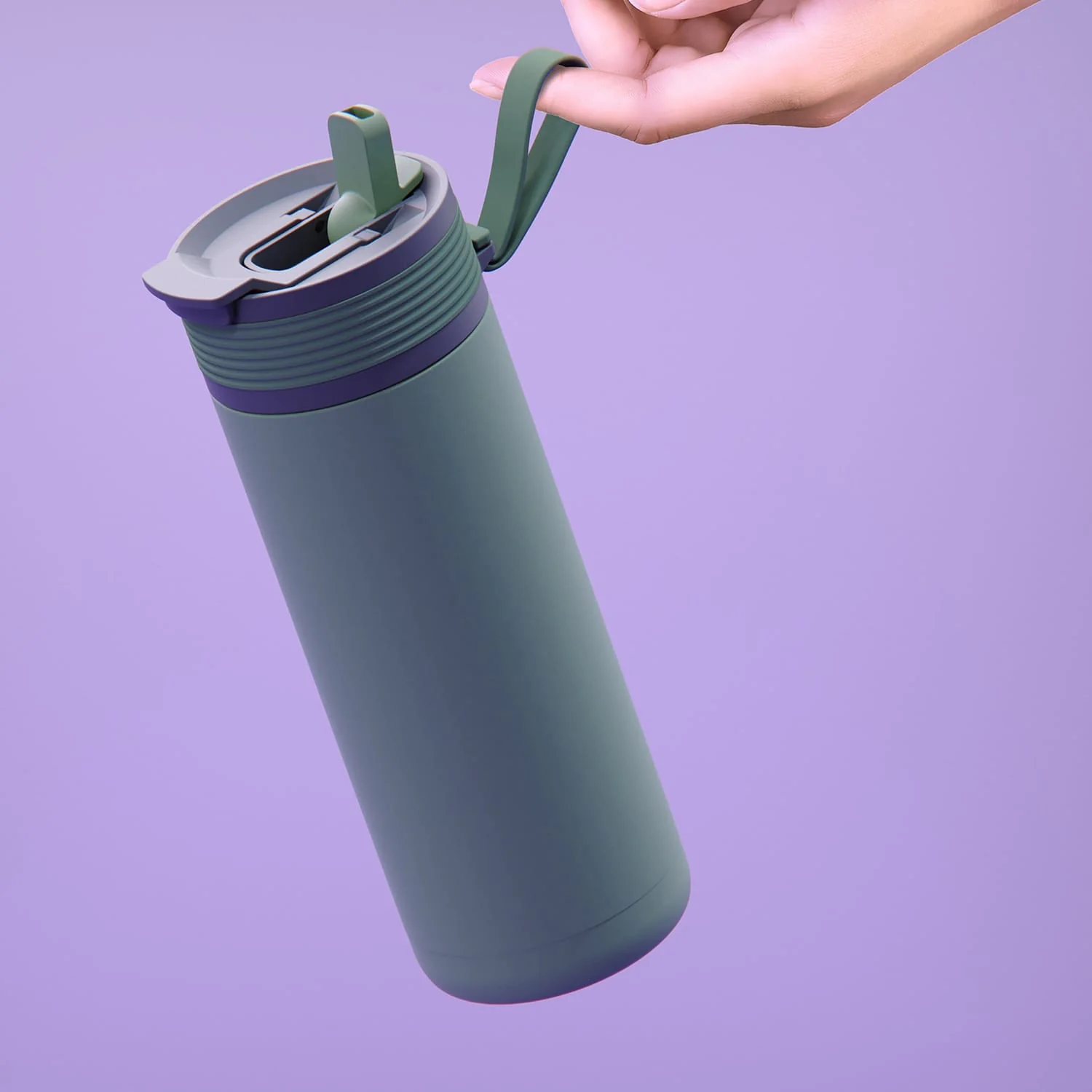 Asobu 20-Oz. Aspen Insulated Water Bottle, Green - Image 2