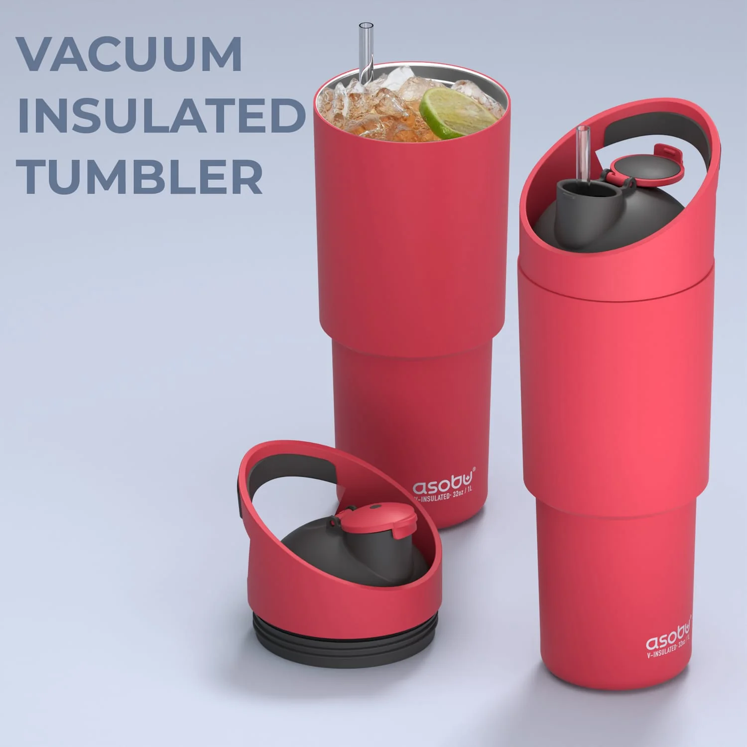 Asobu 32-Oz. Cosmic Insulated Water Bottle, Red - Image 2