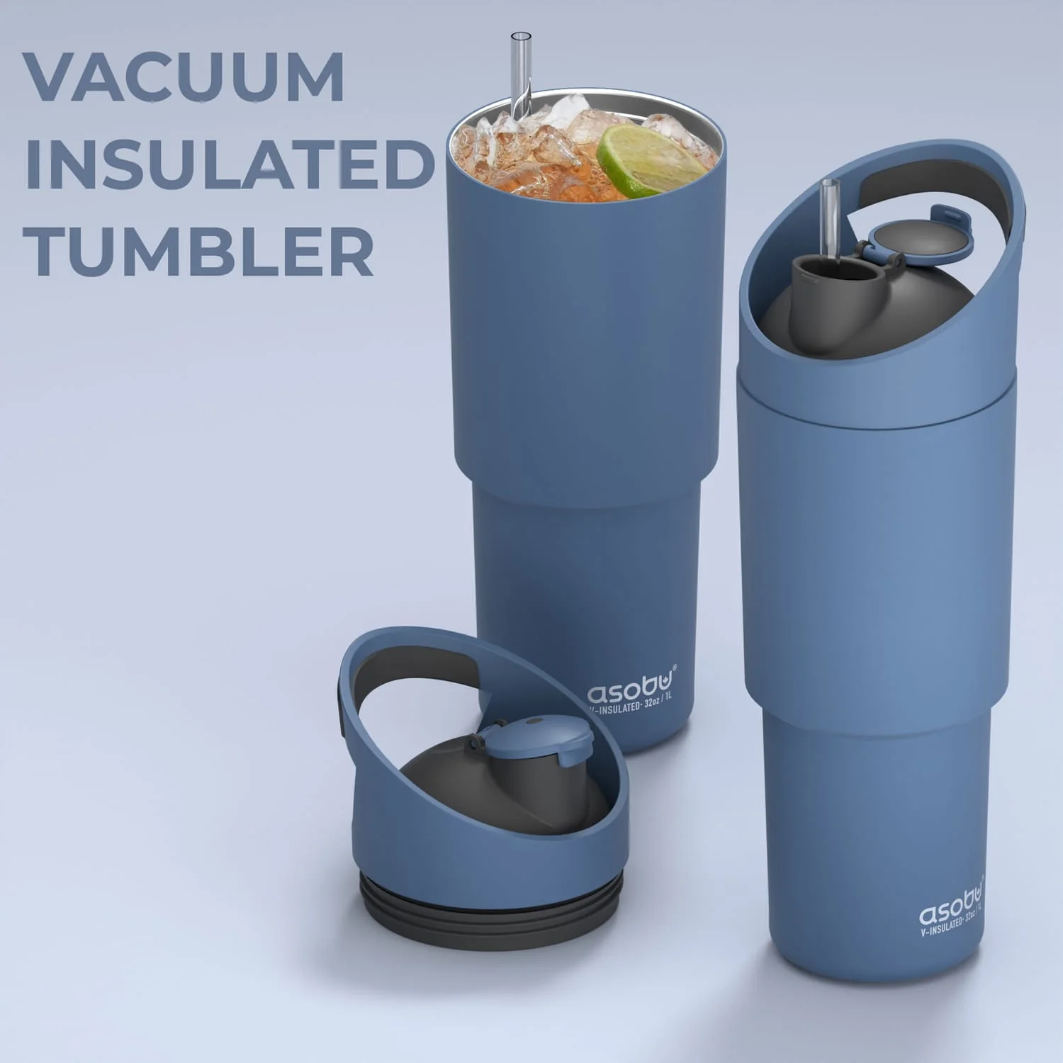 Asobu 32-Oz. Cosmic Insulated Water Bottle, Slate Gray - Image 2