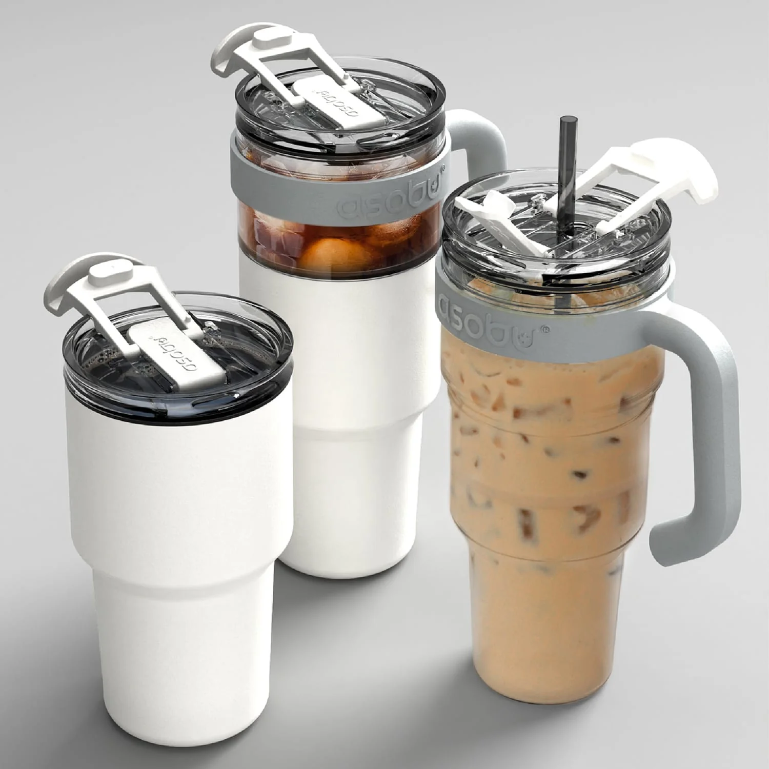 Asobu 34-Oz. Explorer See-Through Travel Mug with Detachable Insulated Tumbler, White - Image 5