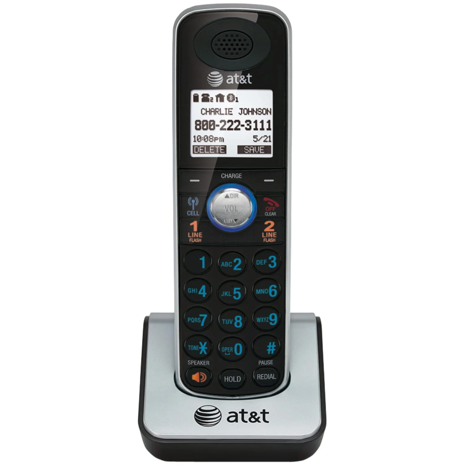 AT&T Cordless Phone Accessory Handset for AT&T TL86109, Distinctive Ringer Tones for Home and Cellular Lines