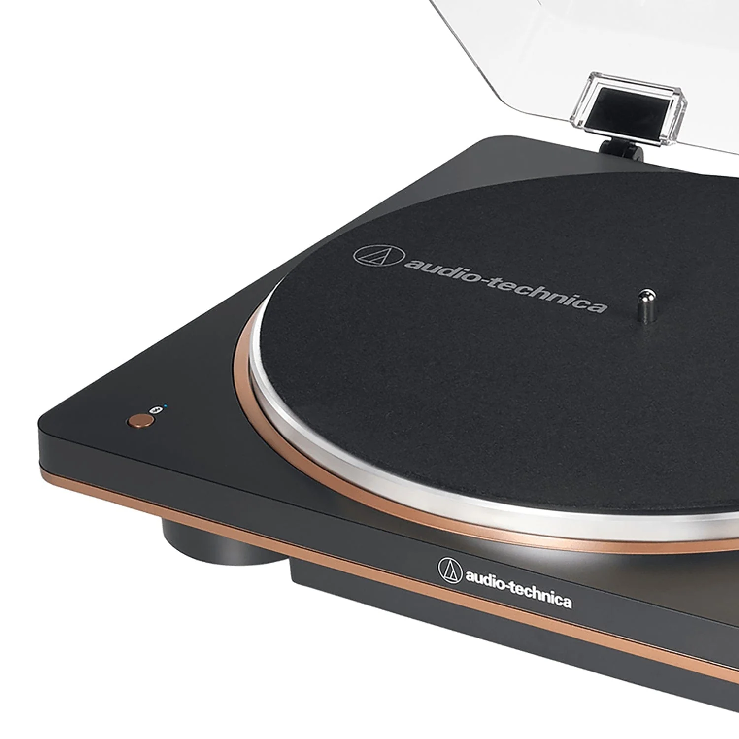 Audio-Technica 2-Speed Belt-Drive Fully Automatic Turntable with Bluetooth, aptX, 45 RPM Adapter, Switchable Preamp, and RCA Out, Black/Bronze - Image 5